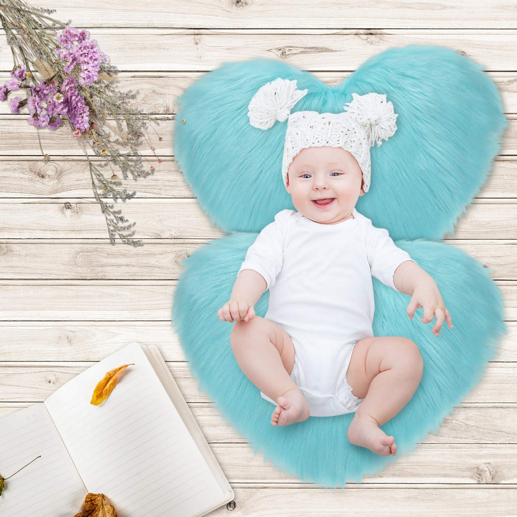 Heart Shaped Rug Faux Room Fluffy Carpe