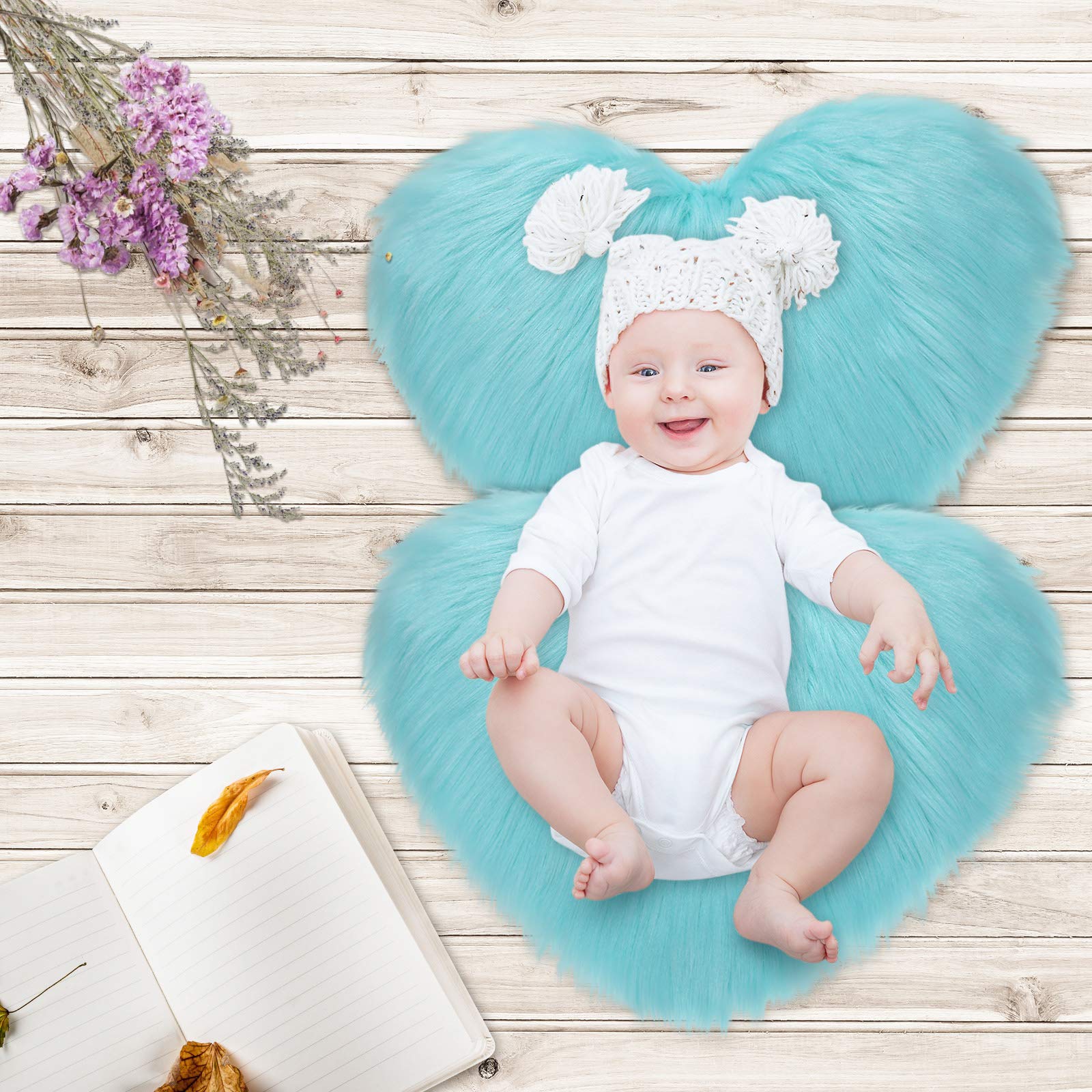 Heart Shaped Rug Faux Room Fluffy Carpe