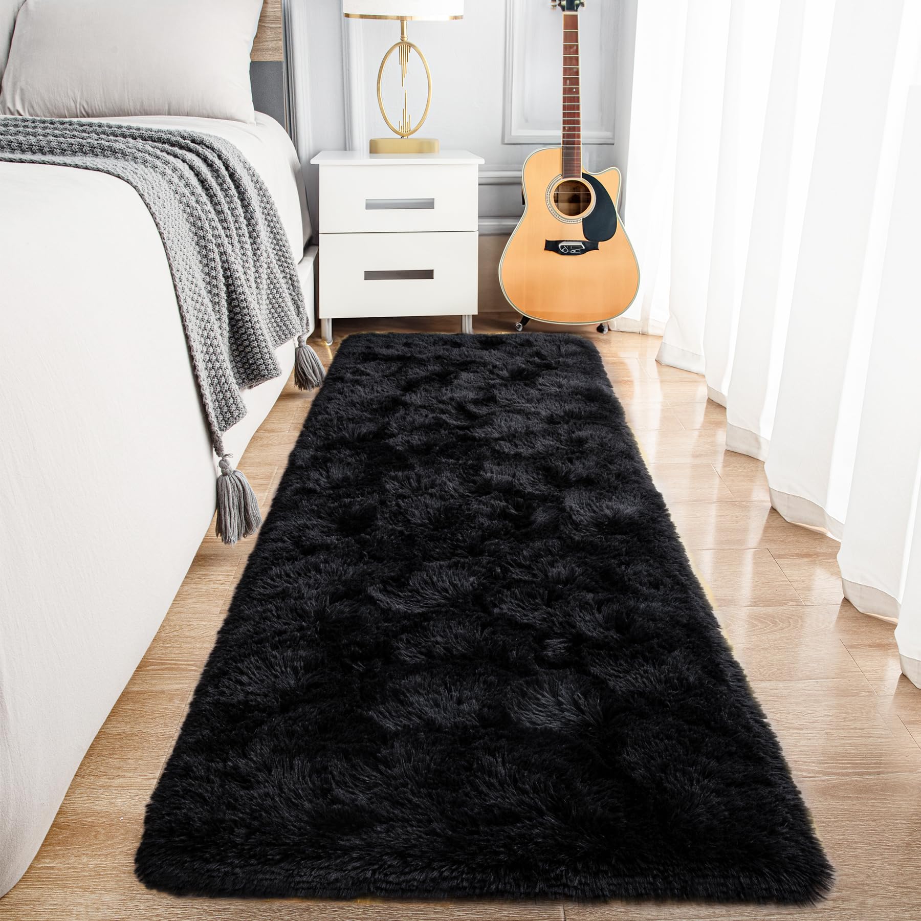 Fluffy Area Rugs Shag Throw Floor Carpet, Soft Shaggy Bedside Non-Slip Plush Rug Home Decor Aesthetic