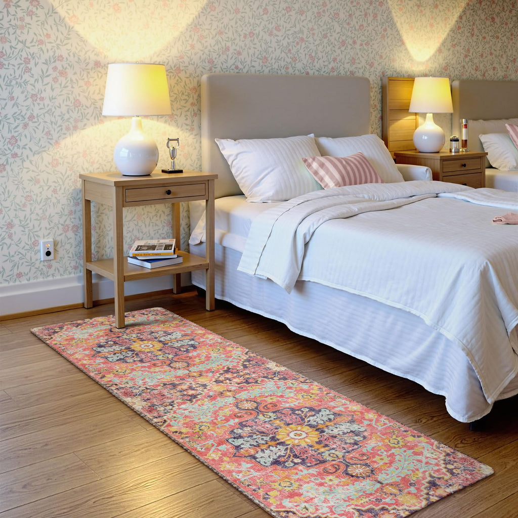 Floral Bohemian Medallion Area Rugs