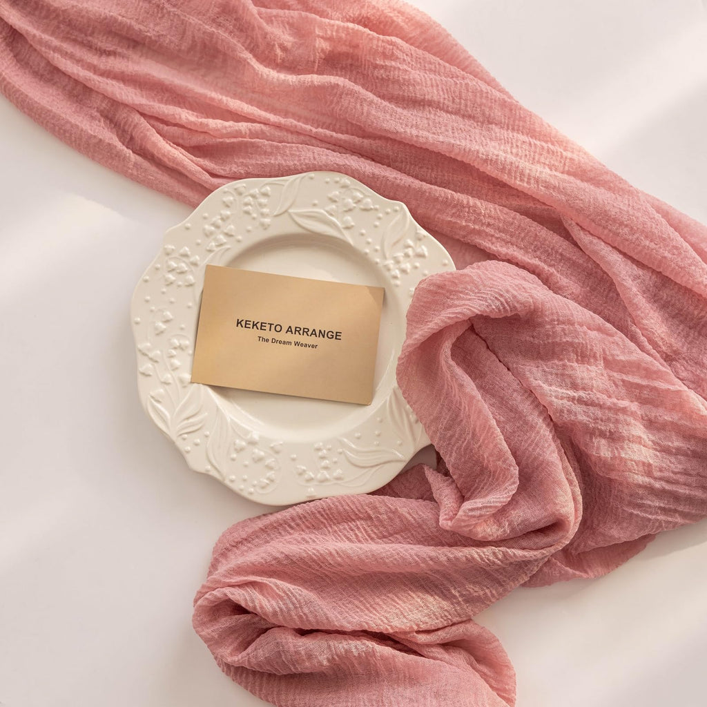 Table Runner Cheese Cloth Rustic Gauze Cheesecloth Table Runner 120 Inch 10 FT Sheer Boho Home Decorations