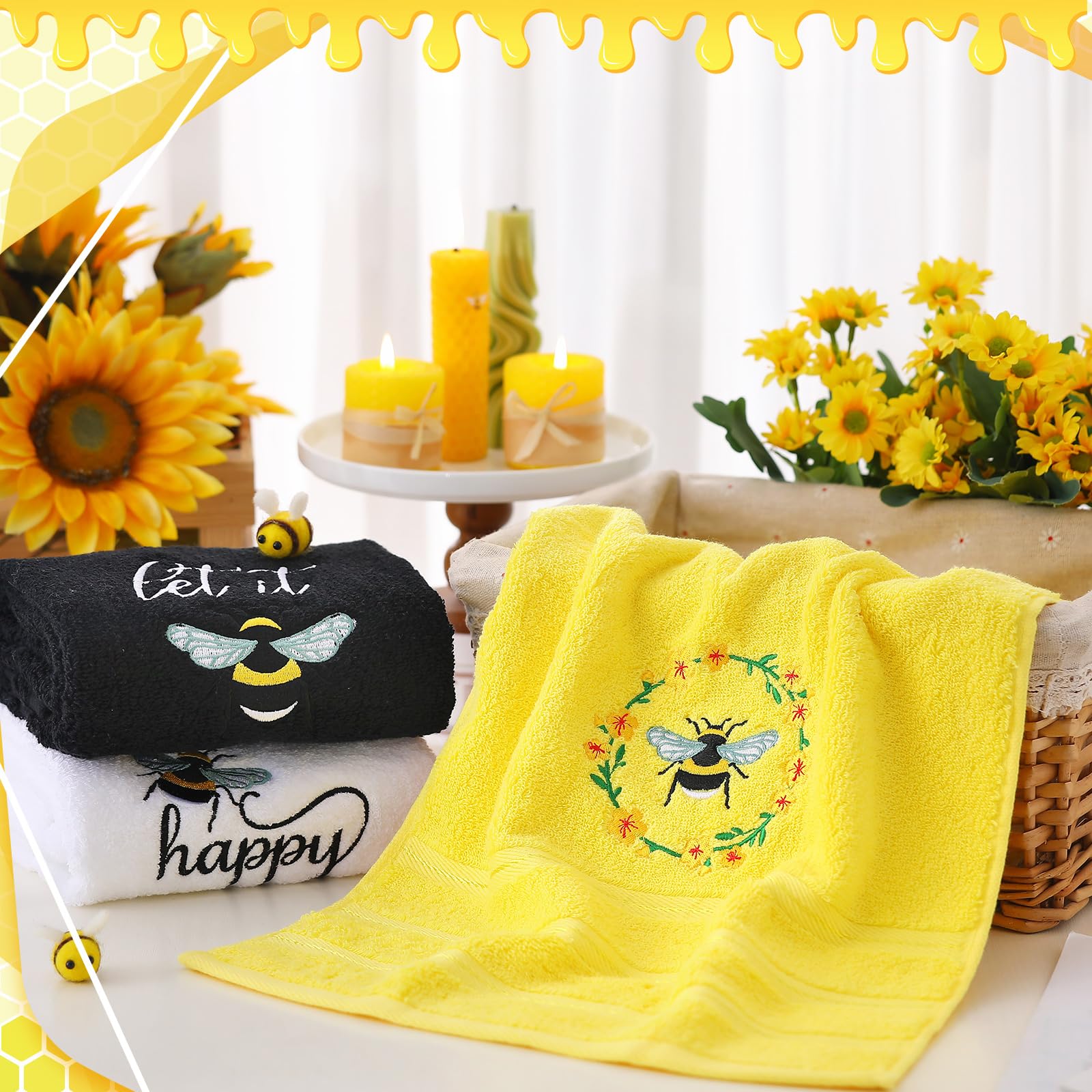 Rose Floral Hand Towels Farmhouse Pink Rose Bathroom Decor 14x29 Inch Embroidered Decorative Cute Summer Flowers Hand Towels Cotton Soft Absorbent Towels for Bathroom Kitchen