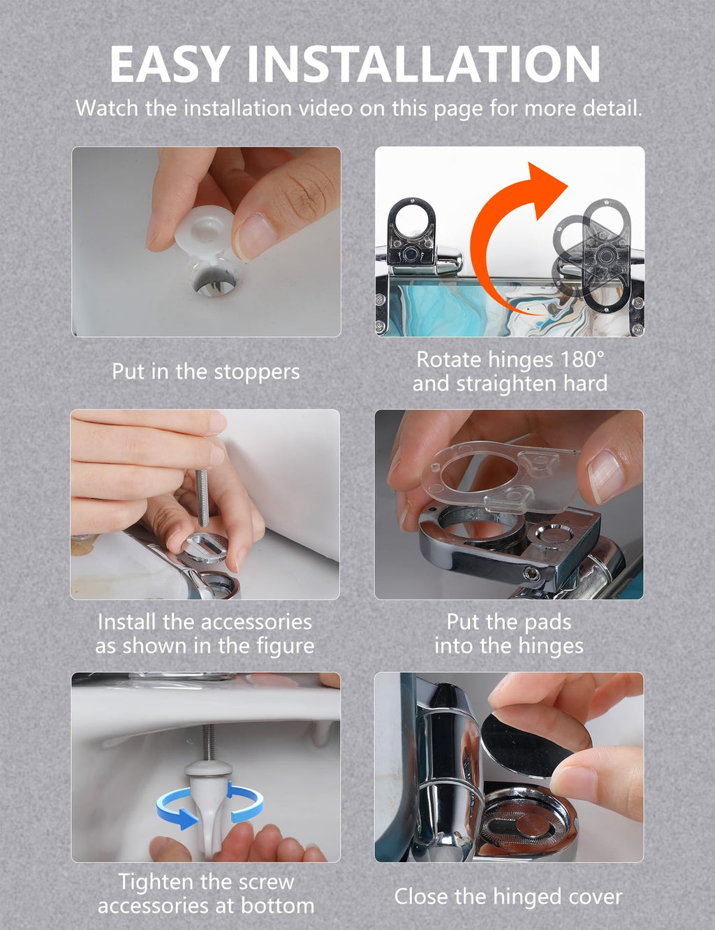 Round Resin Toilet Seat Glitter Soft Close Quick Release Metal Zinc Alloy Hinge Easy to Install also Easy to Clean, Decorative Acrylic Seats (17 Inch)