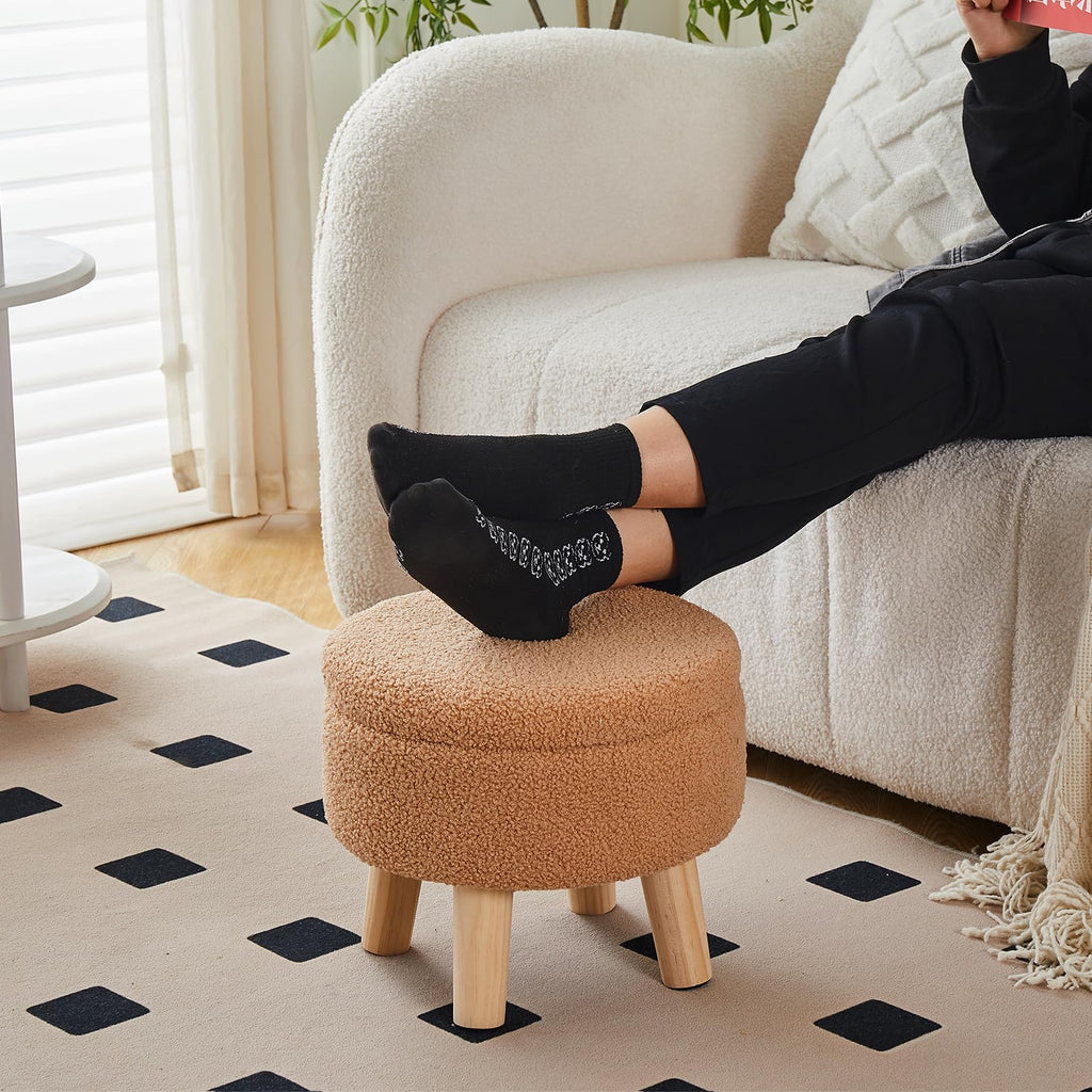 Round Footrest with Soft Padded Seat,