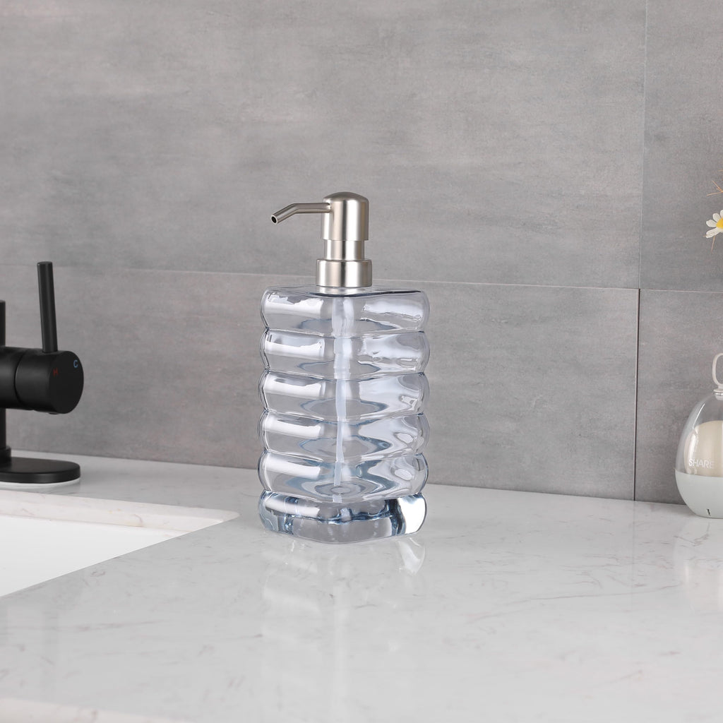 Glass Soap Pump Dispenser, Refillable Soap Dispenser