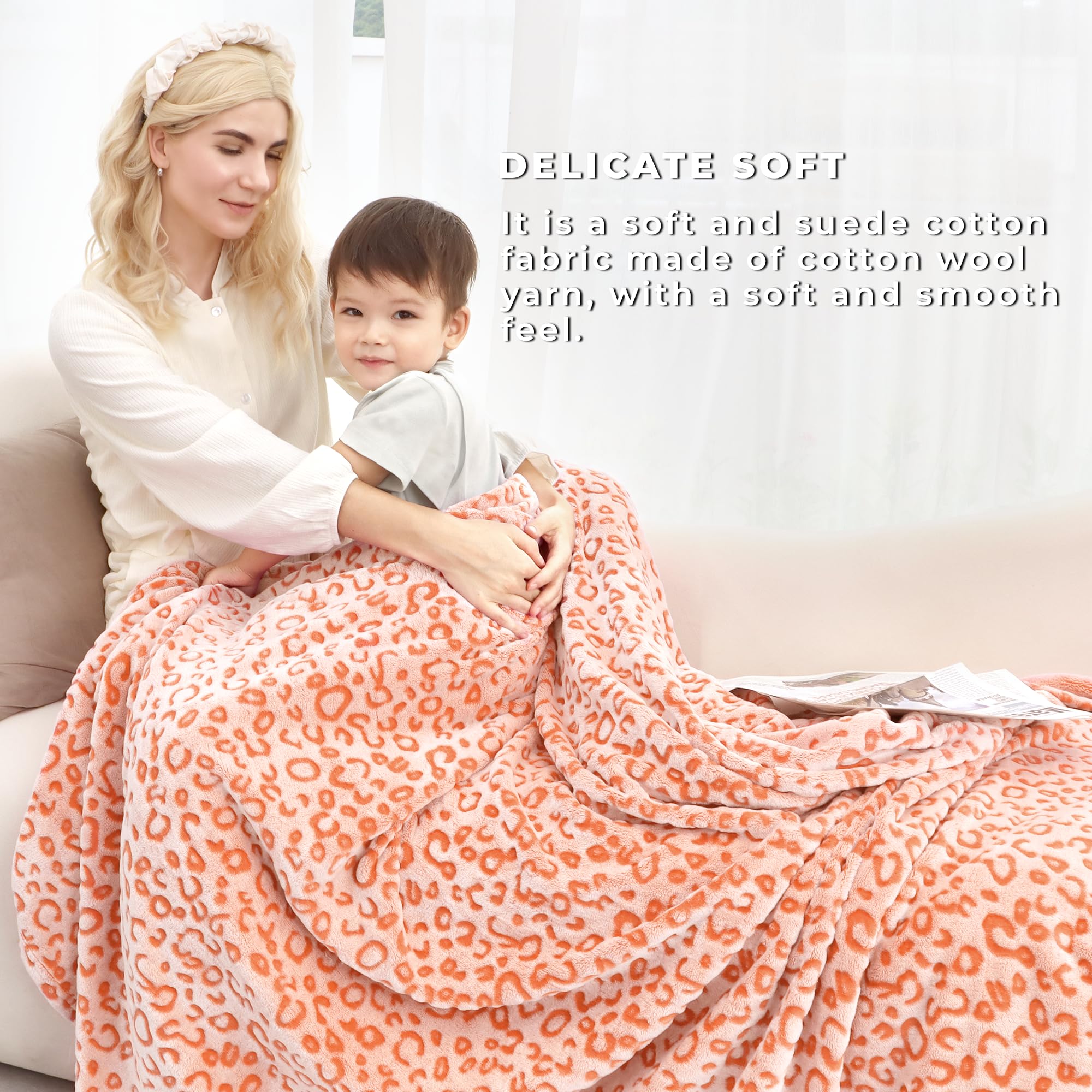 Leopard Throw Blanket - Cheetah Print Soft Fleece Blanket Hot Pink Fuzzy Plush Blankets Cute Bed Couch Decor