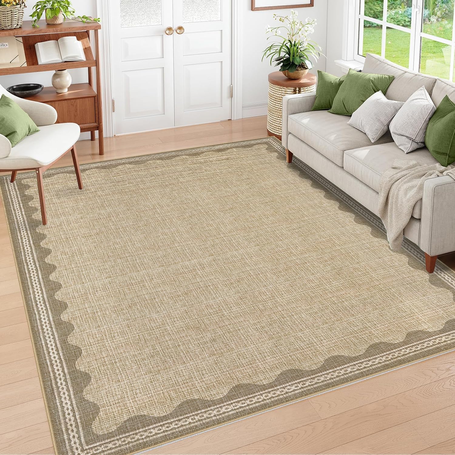 Scalloped Rug Soft Carpet