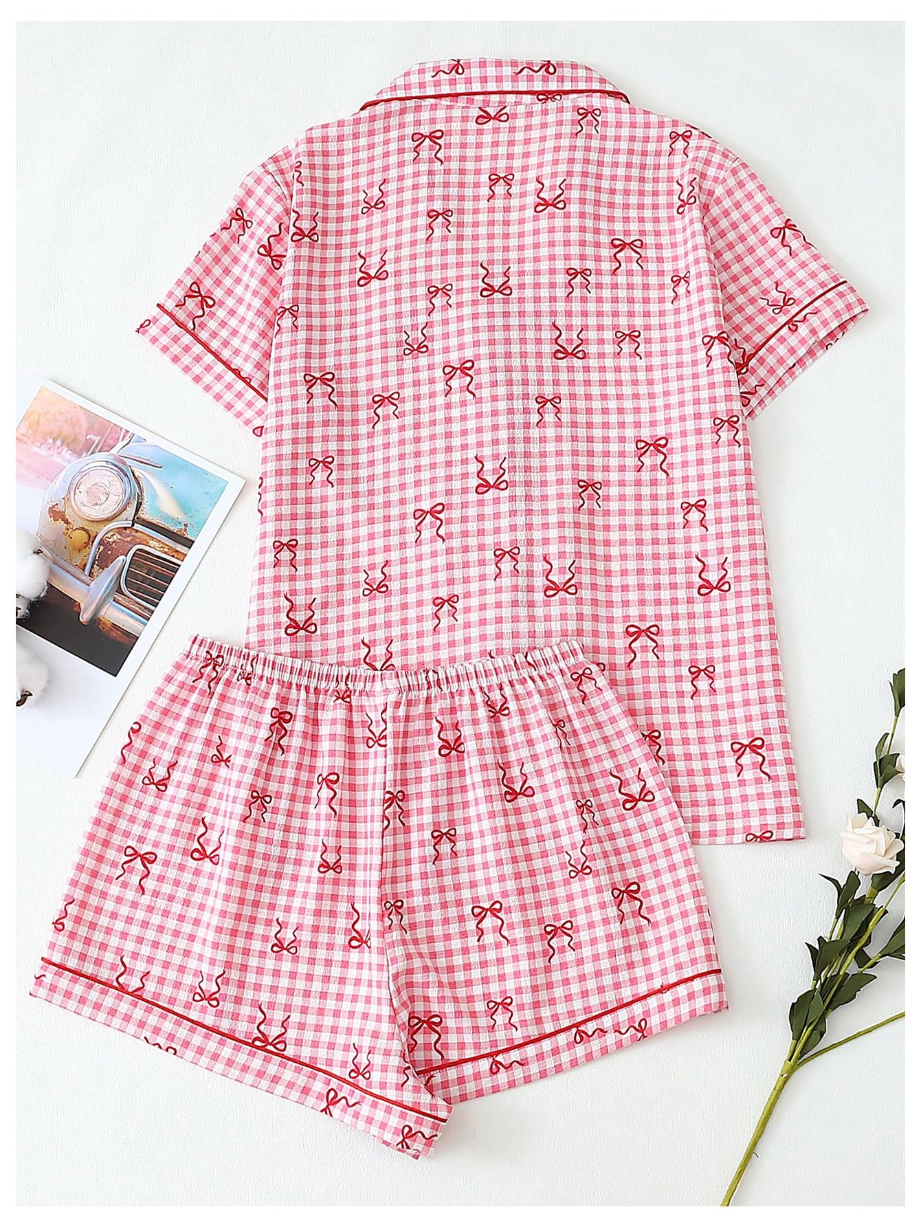 Women's Silk Satin Pajama Set Print Sleepwear Short Sleeve Button Down Pjs Shorts Cheetah Loungewear