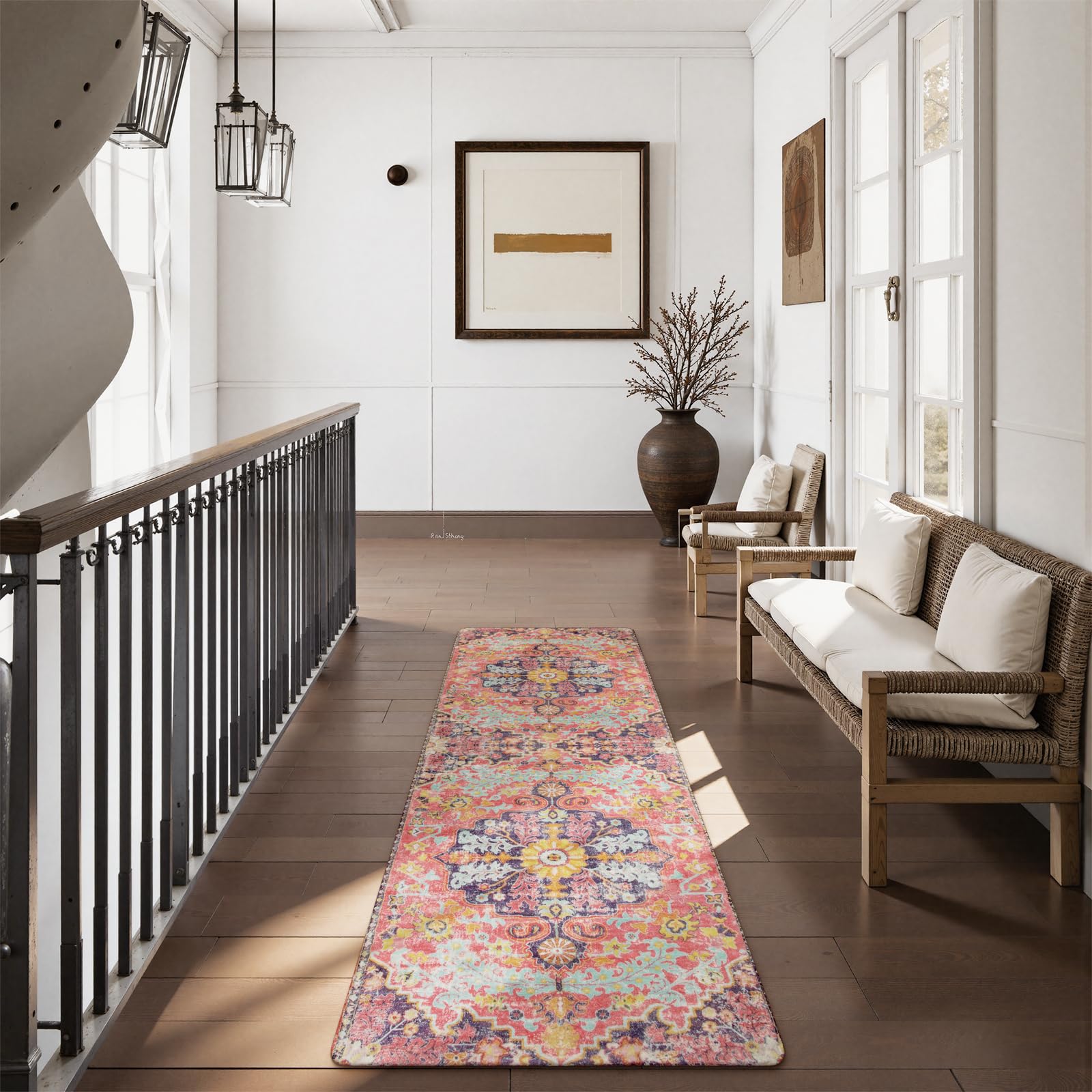 Floral Bohemian Medallion Area Rugs