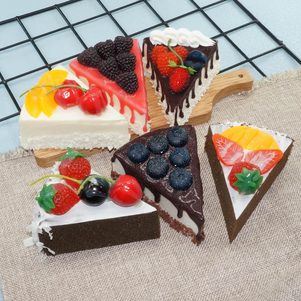 Faux Slice Cake - Artificial Desserts Replica for Kitchen and Bakery Shop Display