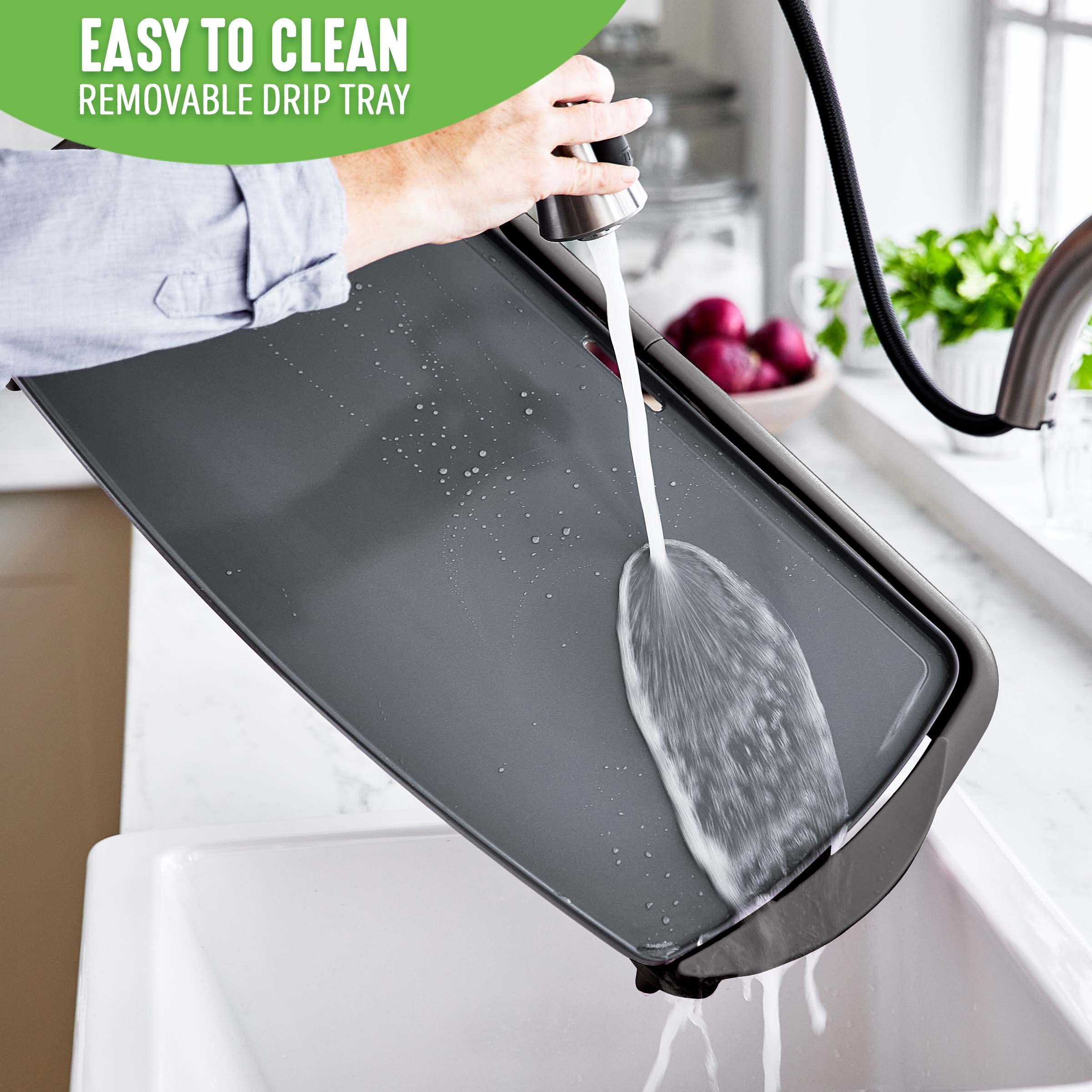 Extra Large 20â€?Electric Griddle, Non-Toxic PFAS & PFOA-Free Ceramic Nonstick, Temperature Control, Quick Even Heating, Removable Drip Tray, Pancakes, Eggs, Sausage, Easy Clean