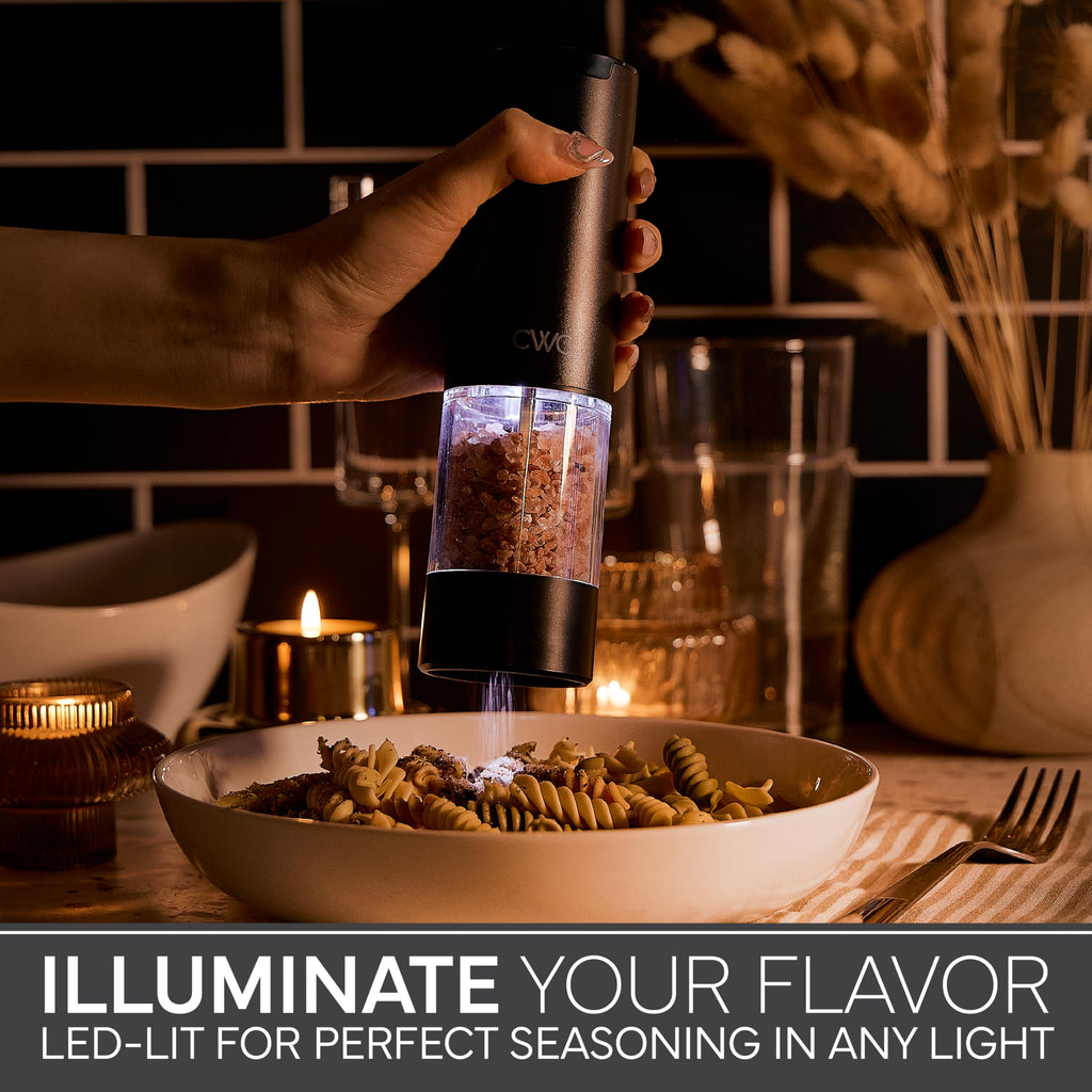 Electric Pepper & Salt Shaker Set of 2 Grinders