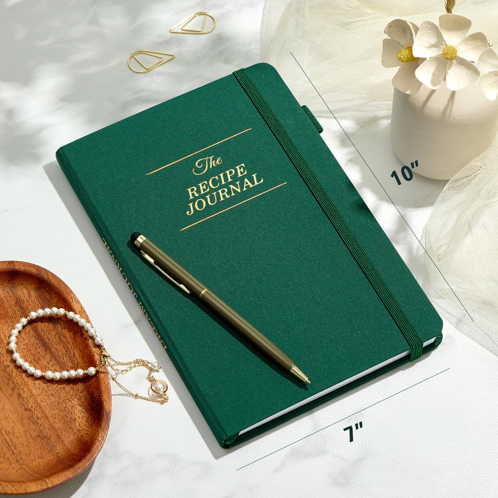 Recipe Book to Write in Your Own Recipes, Personal Cook Books to Write in and Hardcover Recipe Notebook with 2 colorful stickers for Family Recipes(A5)