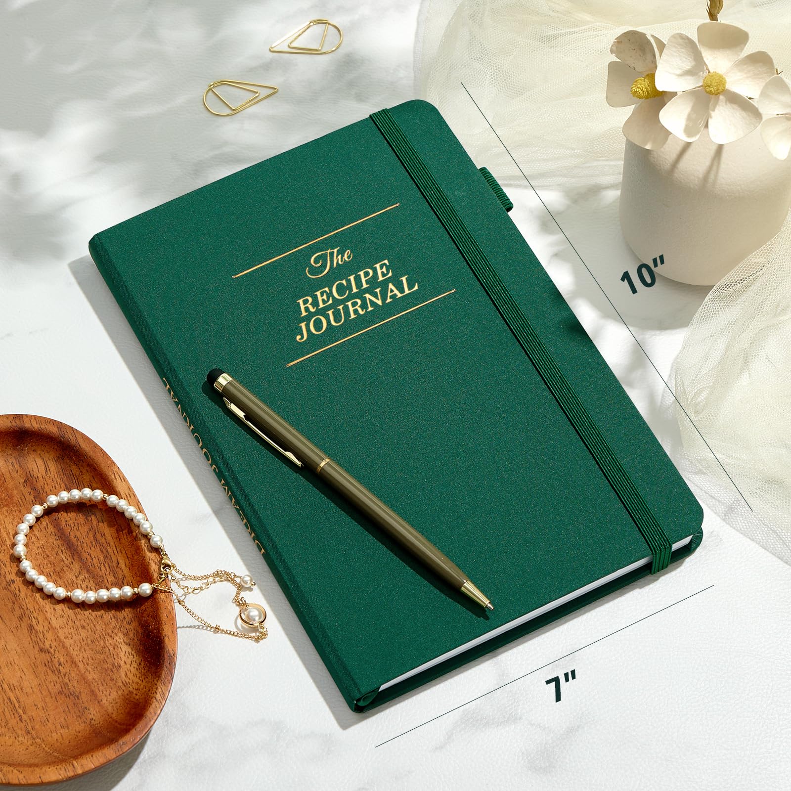 Recipe Book to Write in Your Own Recipes, Personal Cook Books to Write in and Hardcover Recipe Notebook with 2 colorful stickers for Family Recipes(A5)