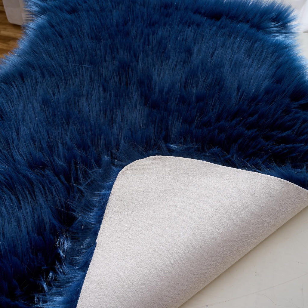 Ultra Soft Faux Fluffy/Fuzzy Shaggy Area Rug - Fur Chair Cover Seat Pad