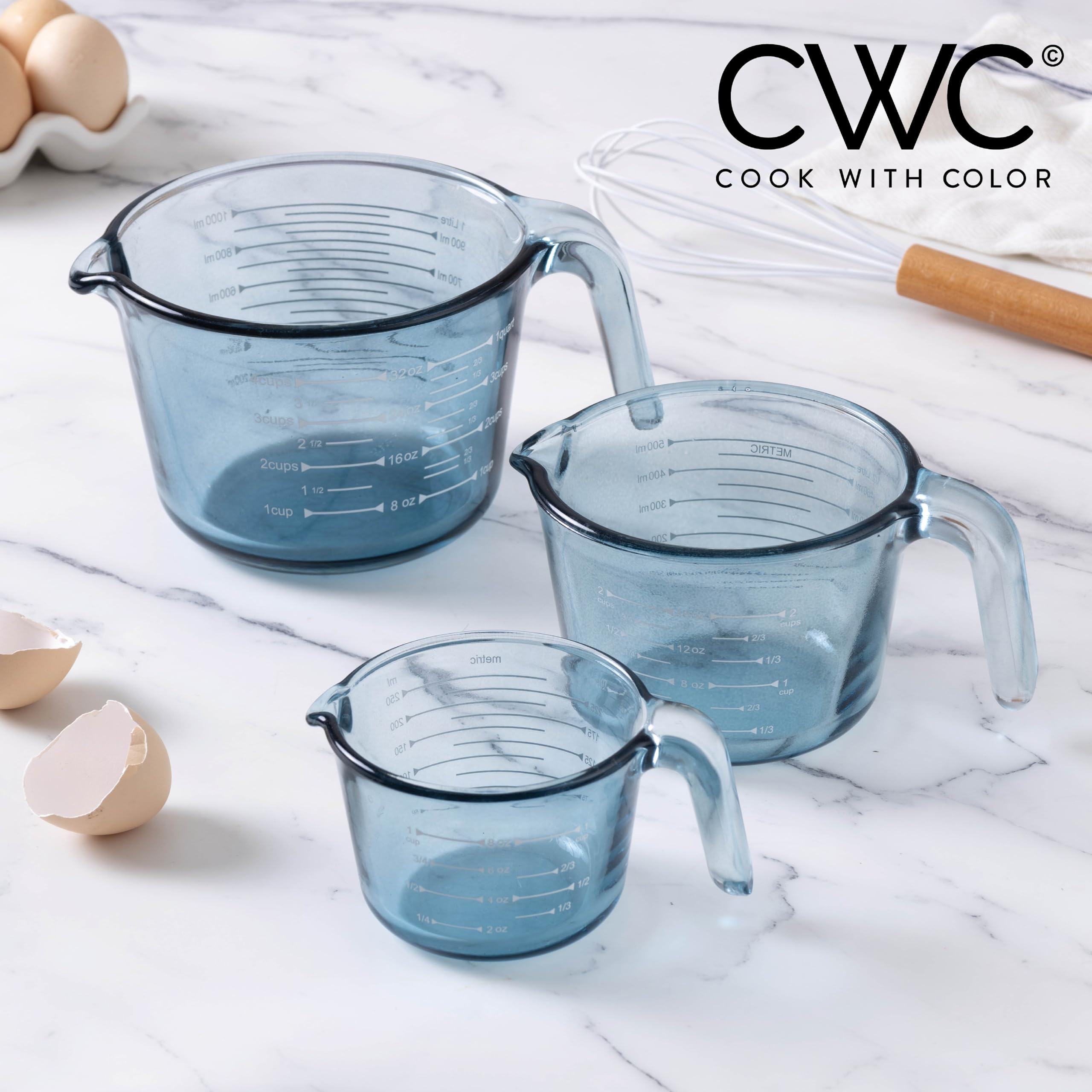 Glass Measuring Cups - Ideal for Cooking and Baking