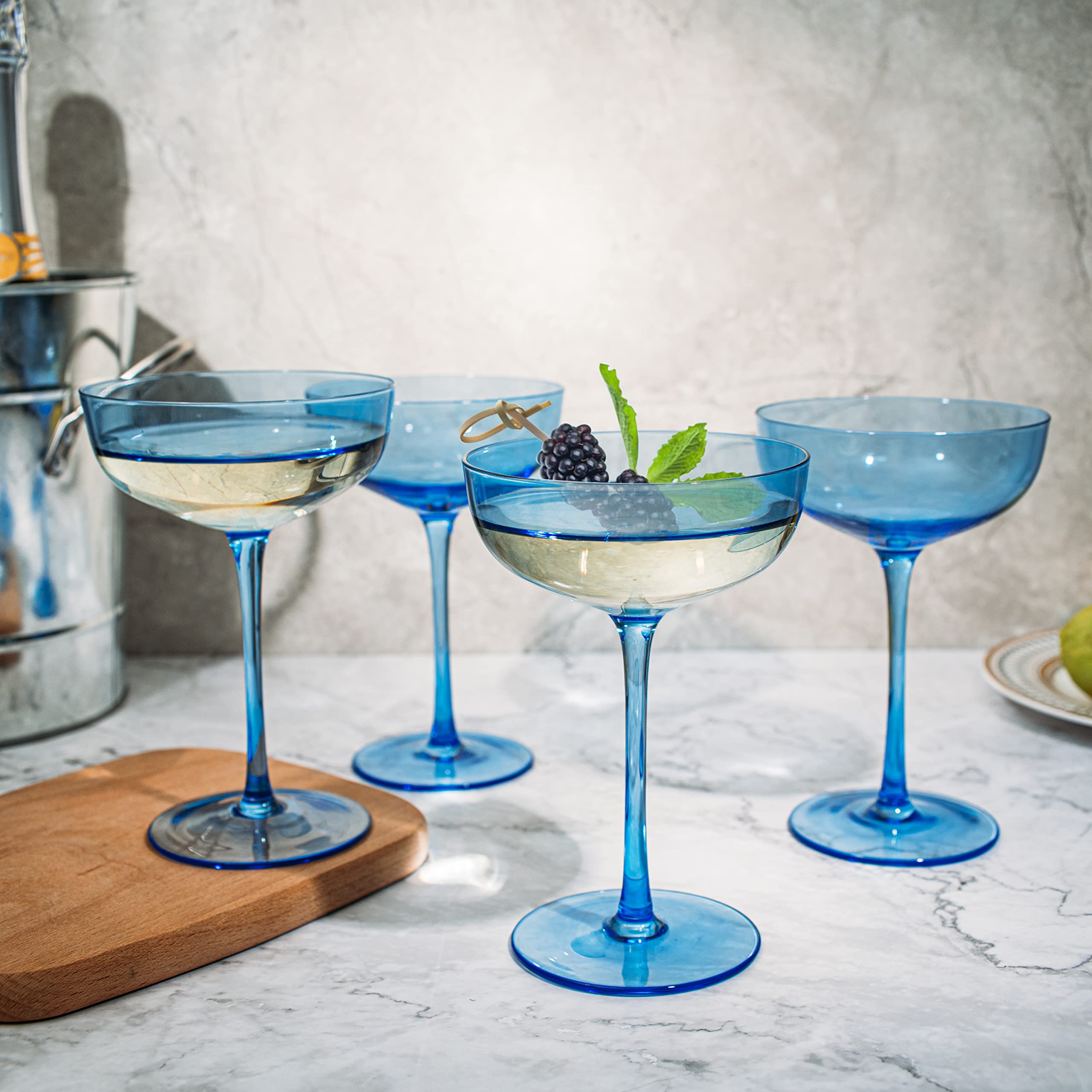 Colored Martini, Champagne and Cocktail Coupe Glass | 7oz