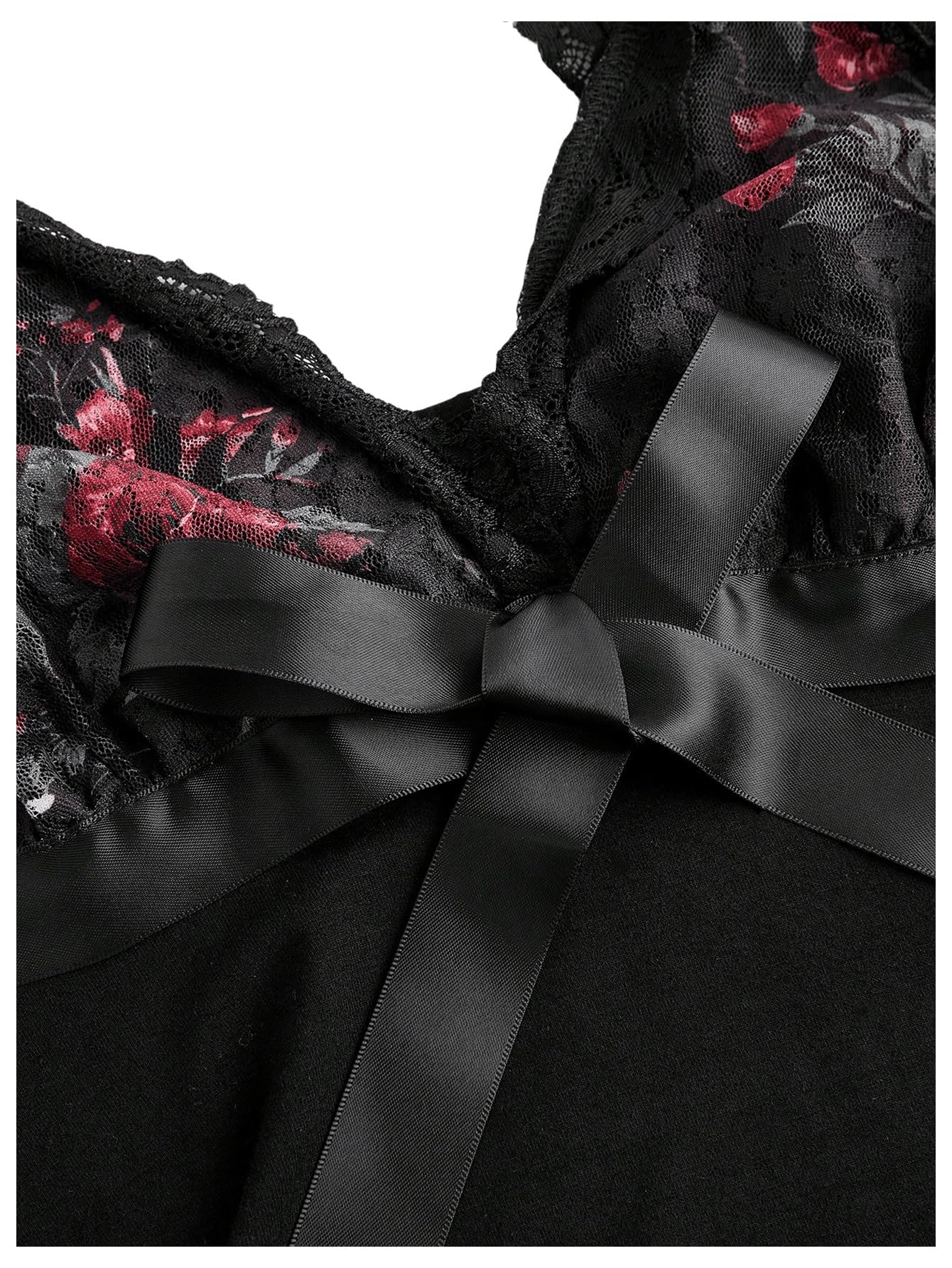 Women's Coquette Tank Tops Y2K Lace Trim Crop Top Bowknot Deep V Neck Sleeveless Camisole Blouse