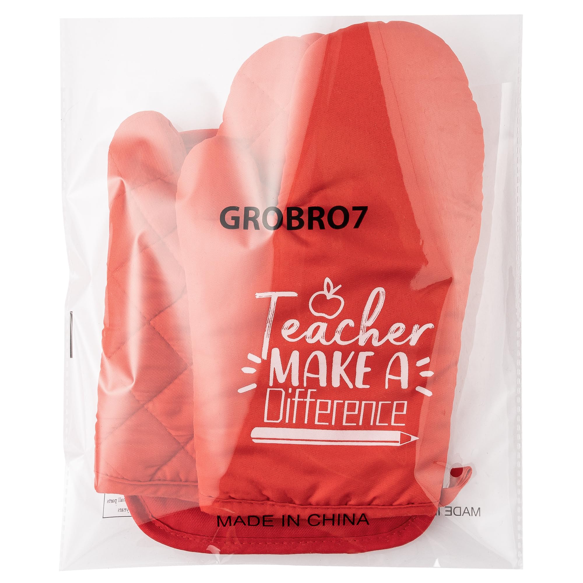 The Heart of The Home Heat Resistant Hot Pad Machine Washable Gloves with Hanging Loop Pocket