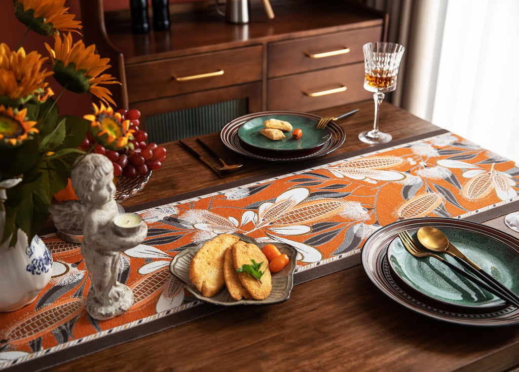 Retro-Luxury Tassels Table Runner Series for Kitchen Dining Table