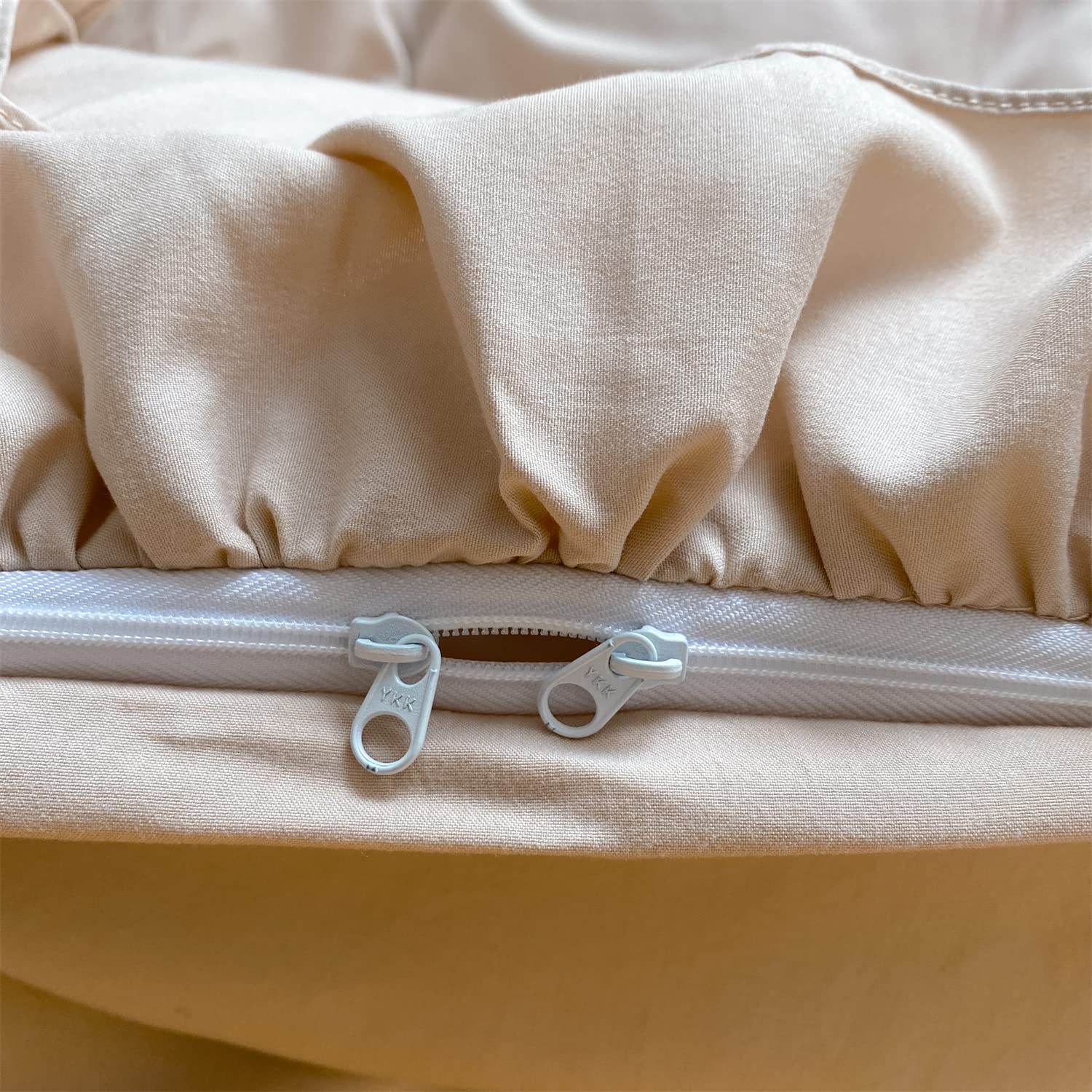 Chic Ruffle Lace Polyester Duvet Cover Set - Bedding-2 Piece Twin Duvet Cover with Zipper Closure - Ultra Soft and Light Weight