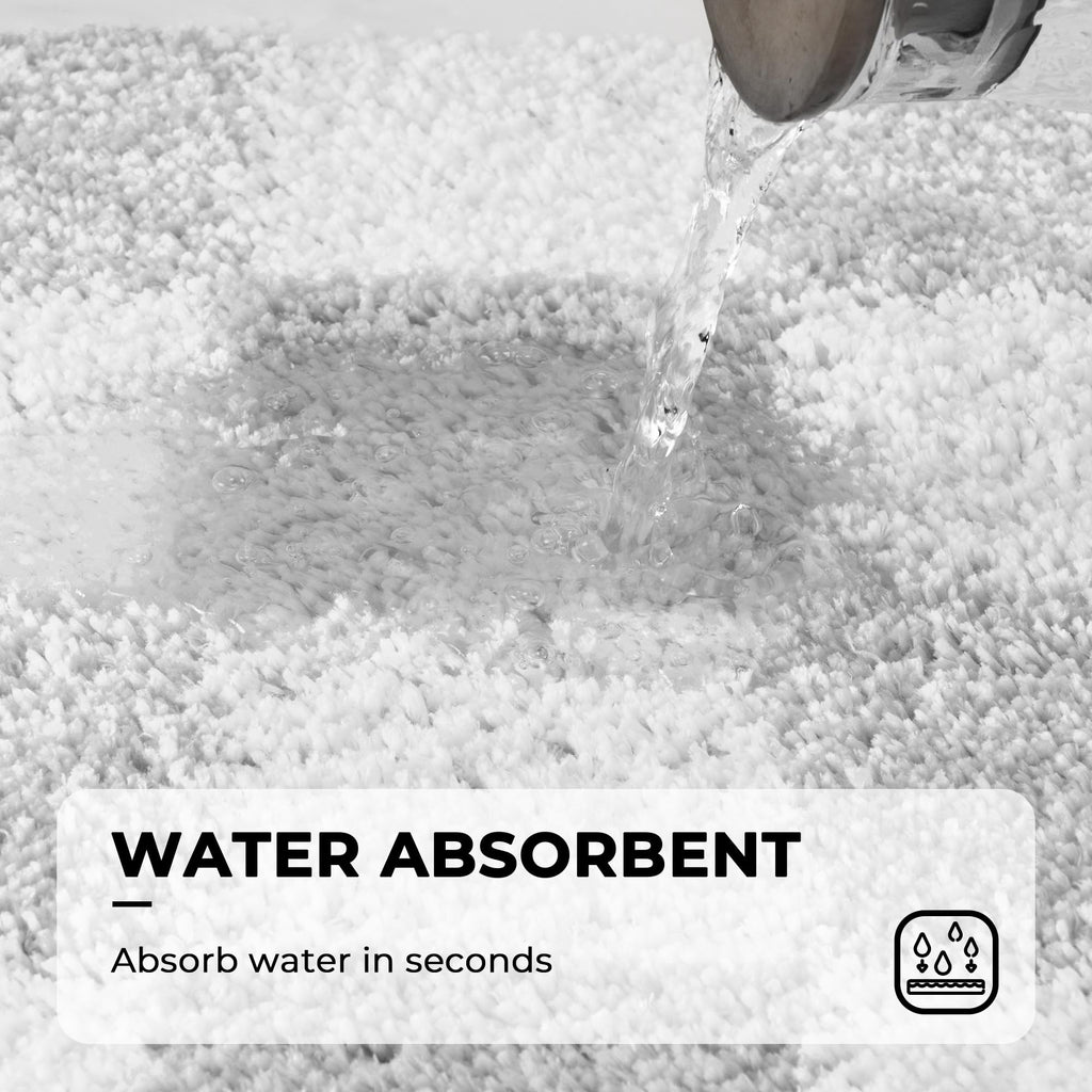 Checkered Bathroom Rugs, Fluffy Rug, Absorbent Microfiber Ultra Soft Bath Mat Washable, Non-Slip Bath Mats for Bathroom, Cute Floor Mat