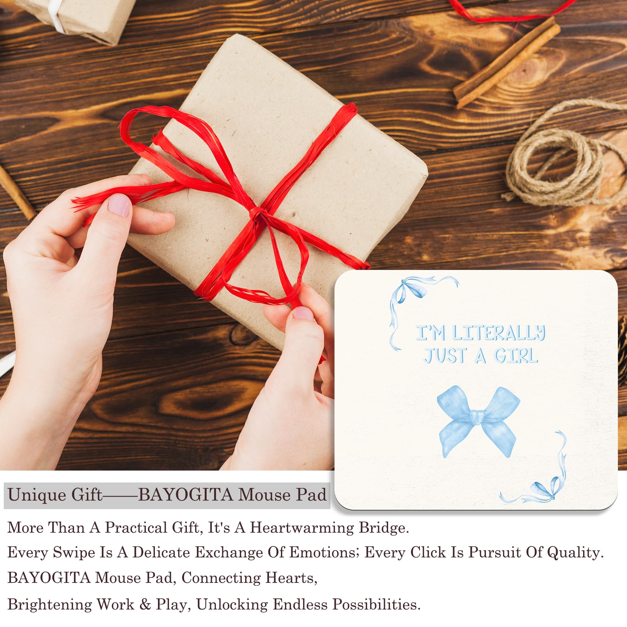 Coquette Mouse Pad, 9.5x8 Inches