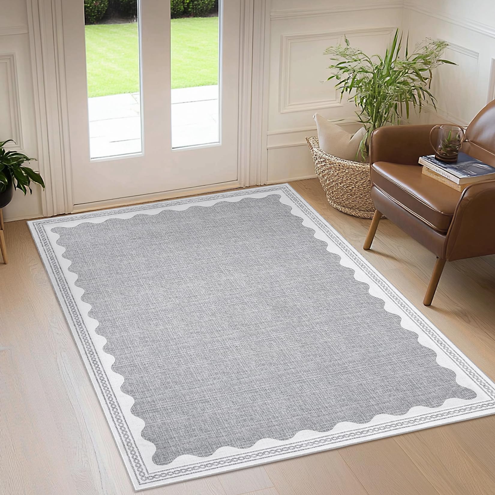 Scalloped Rug Soft Carpet