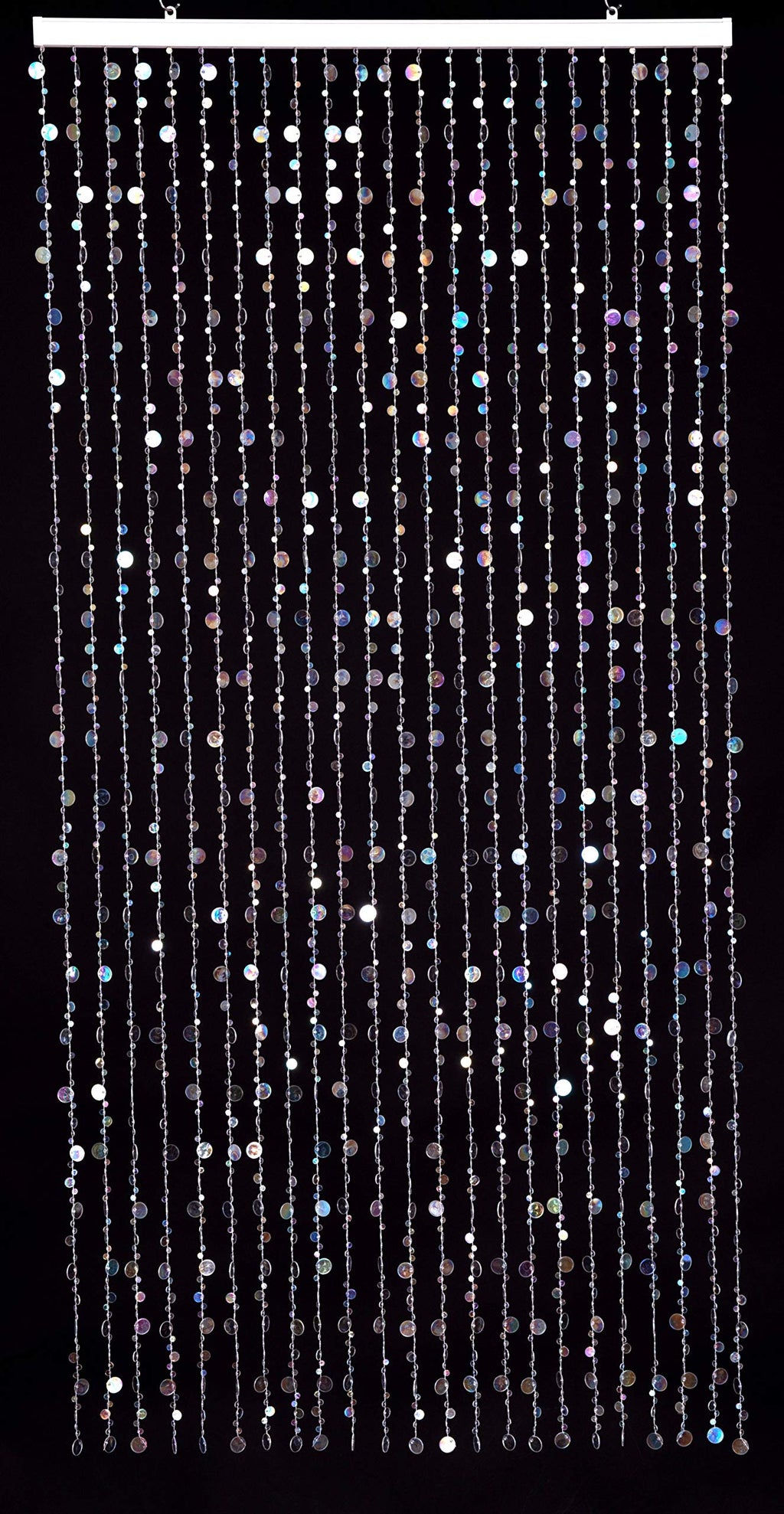 Iridescent Faux Crystal Acrylic Bubble Beaded Curtains for Doorway Room Divider Backdrop Decoration