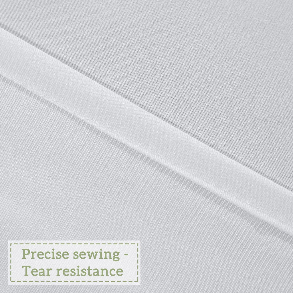 Victorian Bow Tie Ruffle Shower Curtain, with 12 Buttonholes, 72" W x 72" H, White (LQ-10)