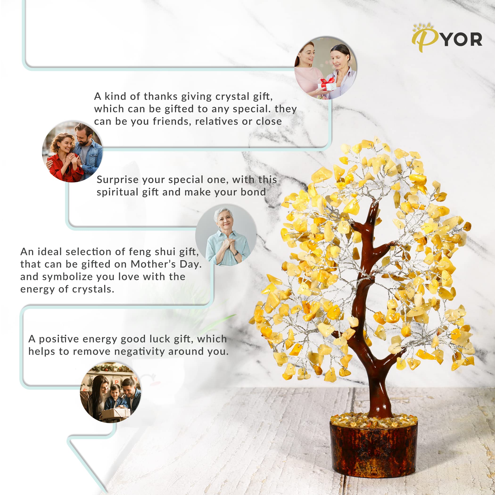 Rose Quartz Crystals Good Luck Money Tree