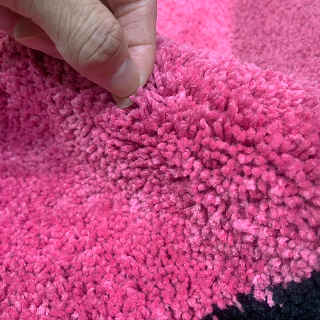 Pink Heart Shape Bathroom Mat - Soft and Absorbent Bath Mat, Non Slip Washable Bath Rug for Shower Bedroom Kitchen Living Room Decor