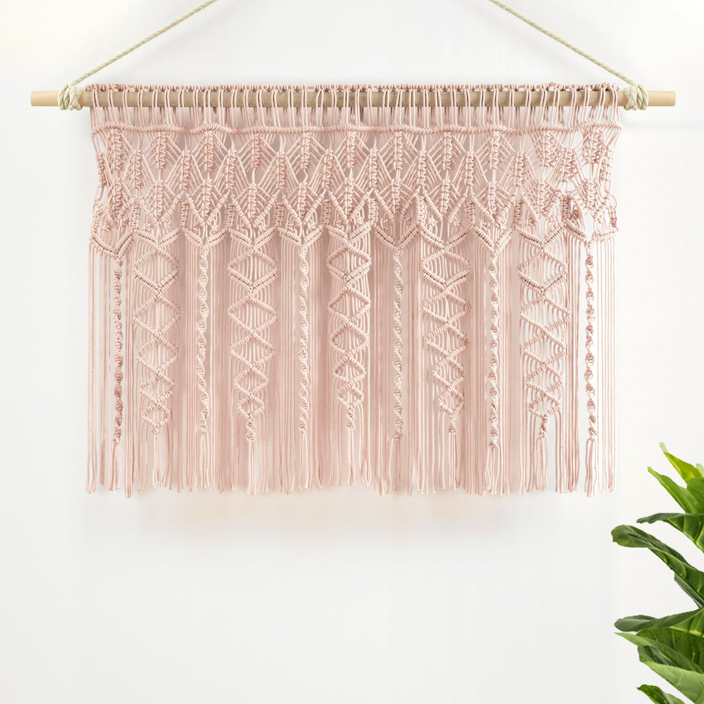 Lush Decor Boho Macrame Textured Cotton Valance Curtain