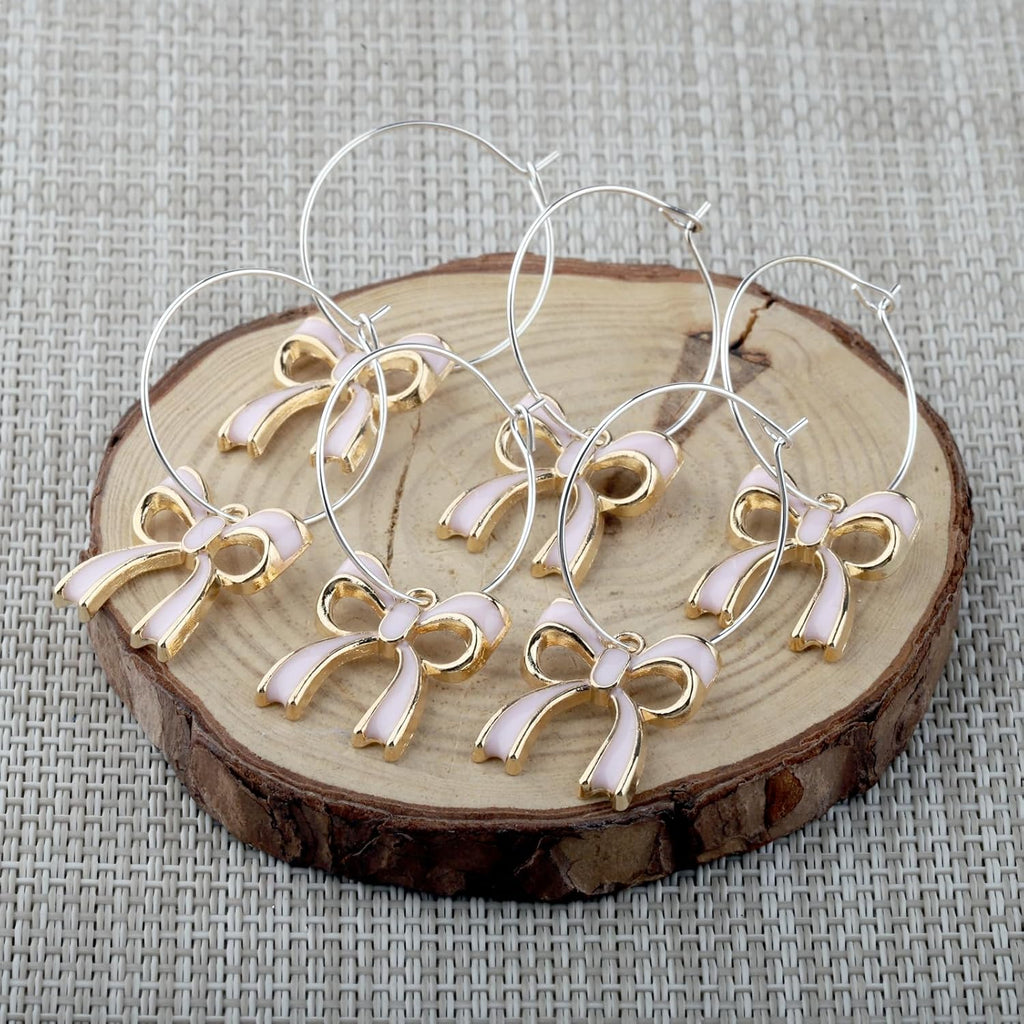 Wine Bow Charms Wine Glass Charms For Stem Glasses
