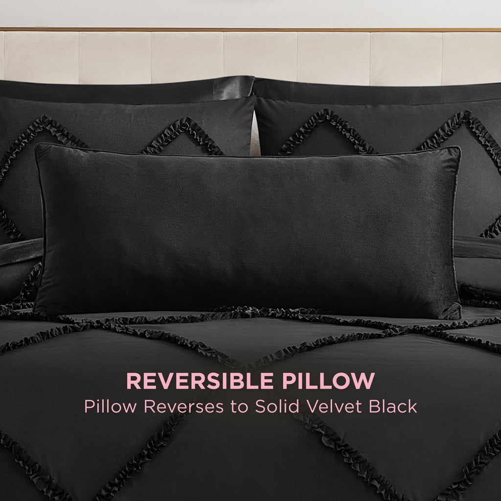 Juicy Couture Rectangle 1-Piece Living Room and Bedroom Décor, Decorative Accent, Premium Reversible Throw Pillow