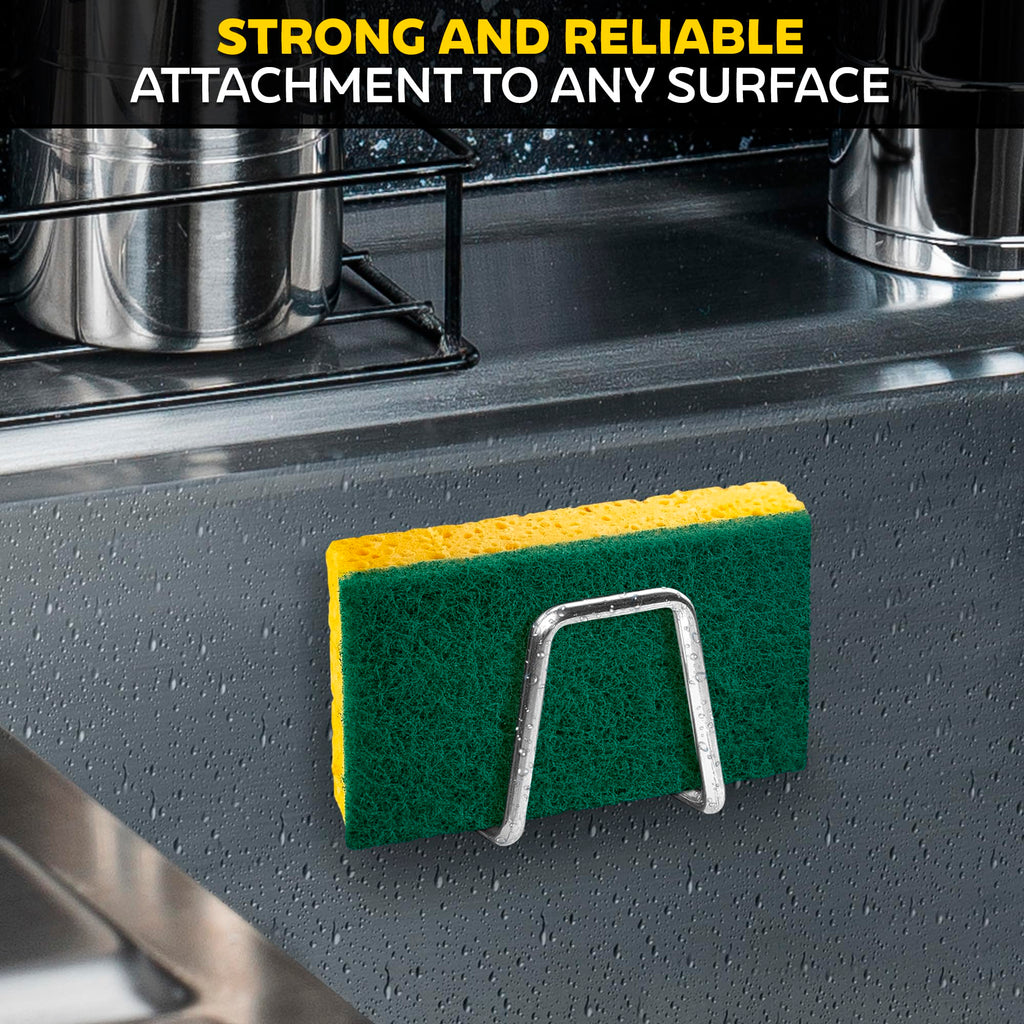 Stainless Steel Sponge Holder for Kitchen Sink â€?Compact & Durable, Easy to Install, Keeps Sponge Dry, Saves Storage Space