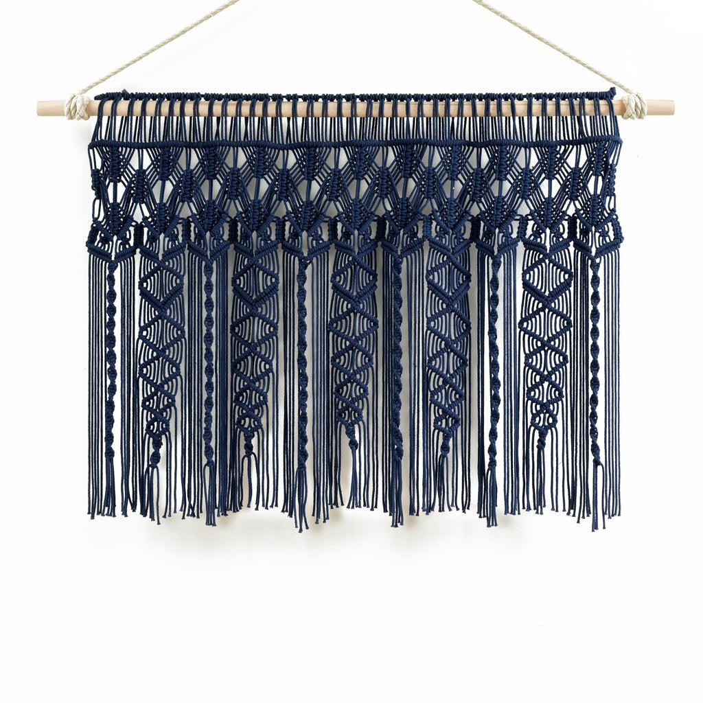 Lush Decor Boho Macrame Textured Cotton Valance Curtain