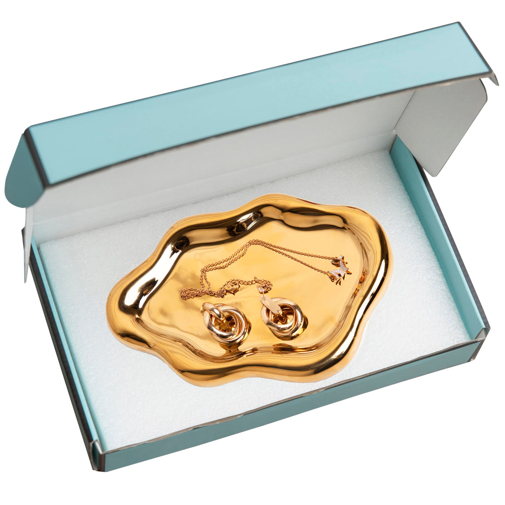 Cloud Trinket Dish, Chubby Jewelry Tray, Ceramic Jewelry Ring Trinket Dish for Rings Earrings Necklace Organizer