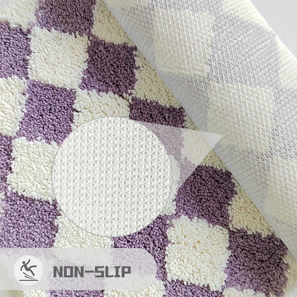 Cute Bath Mat for Bathroom Soft Super Absorbent Non Slip TPR Backing, Quick Drying, Machine Washable Bath