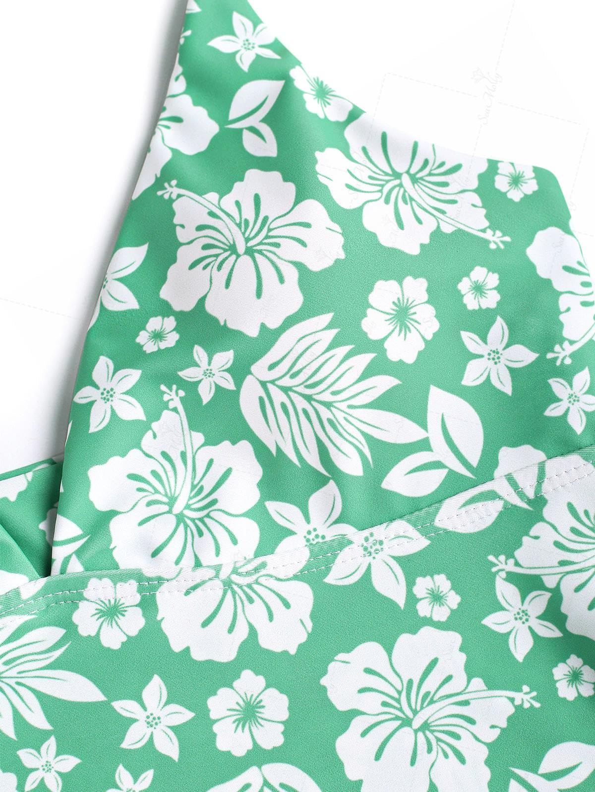 Floral Halter Tied Cheeky Tankini Set