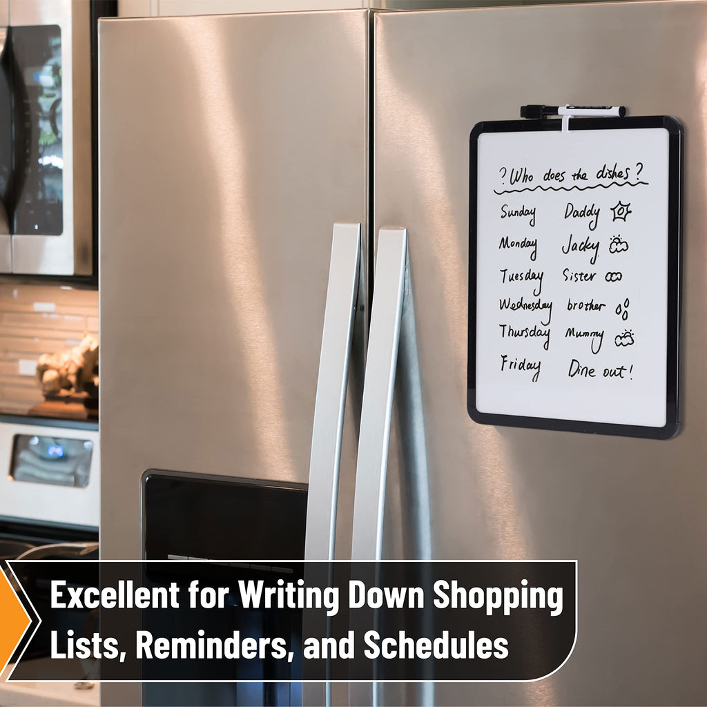 Dry Erase Board, 14â€?x 11â€?with a Black Dry Erase Marker Color Frame, Small White Board Dry Erase Whiteboard