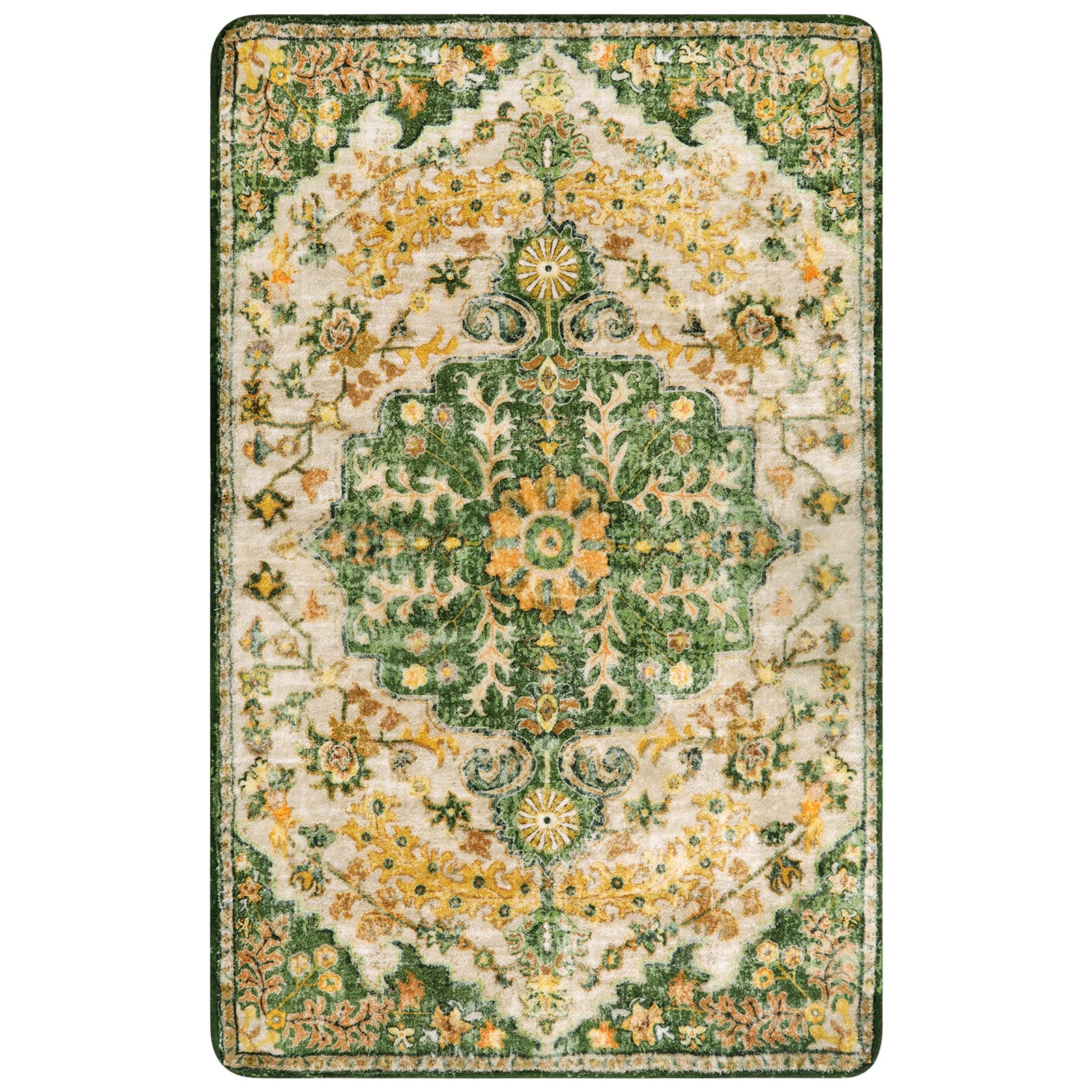 Floral Bohemian Medallion Area Rugs