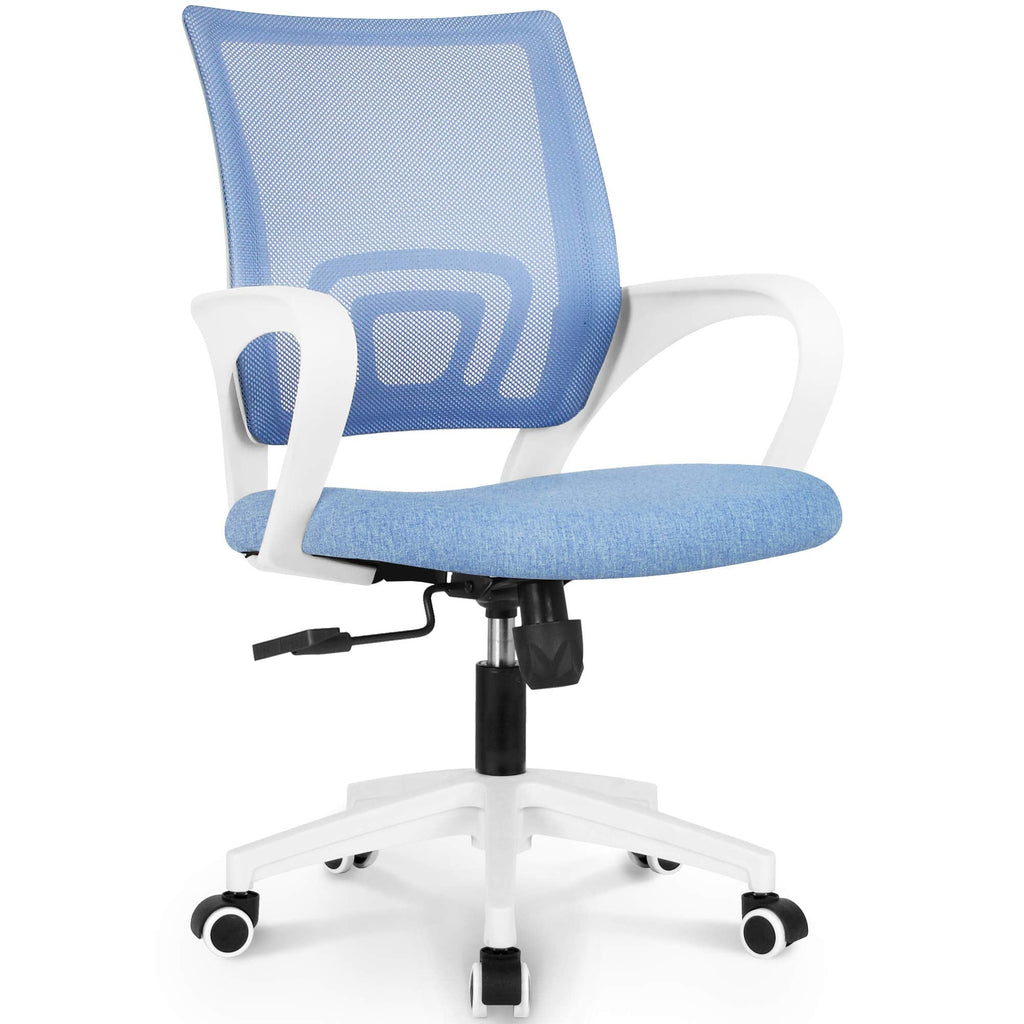 Office Desk Computer Chair Ergonomic Mesh Gaming Mid Back Seat with Comfy Lumbar Support Adjustable Height Swivel
