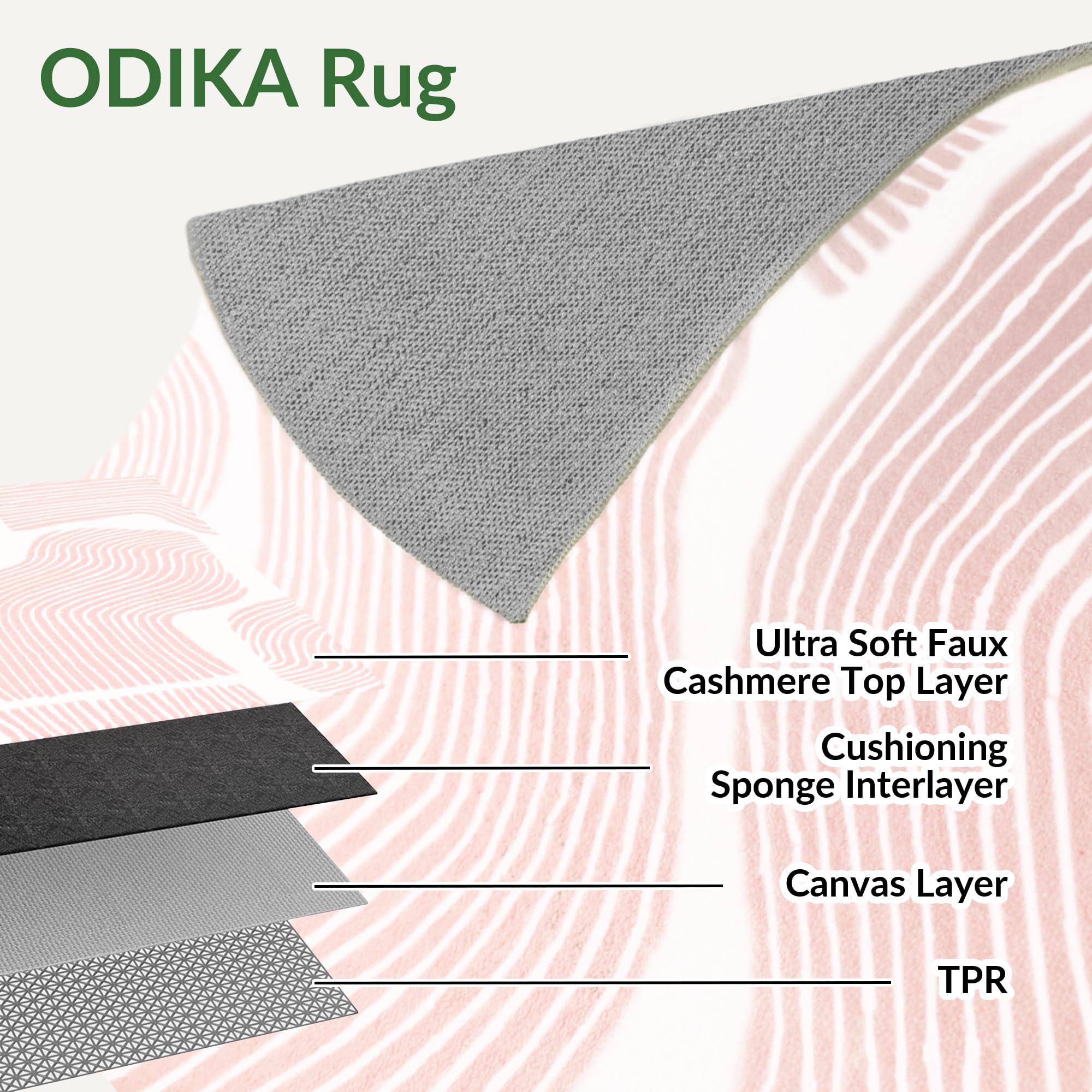 Zen Garden Area Rug - Ultra Soft Area Rug, Non Slip, Stain Resistant Living Room Rug, Washable Area Rugs for Living Room, Rugs for Bedroom