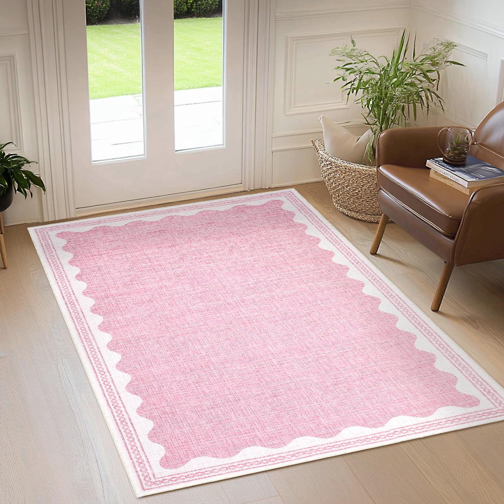 Scalloped Rug Soft Carpet