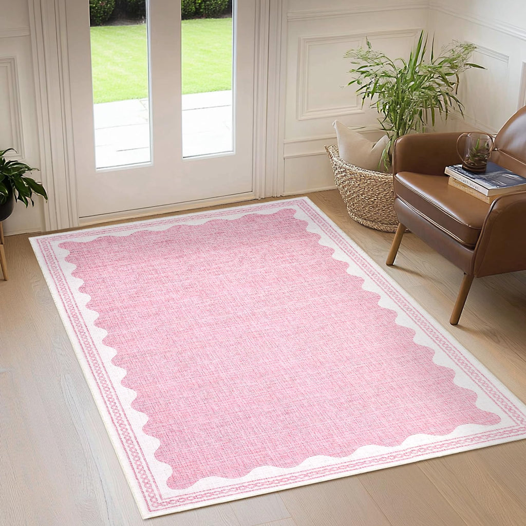 Scalloped Rug Soft Carpet