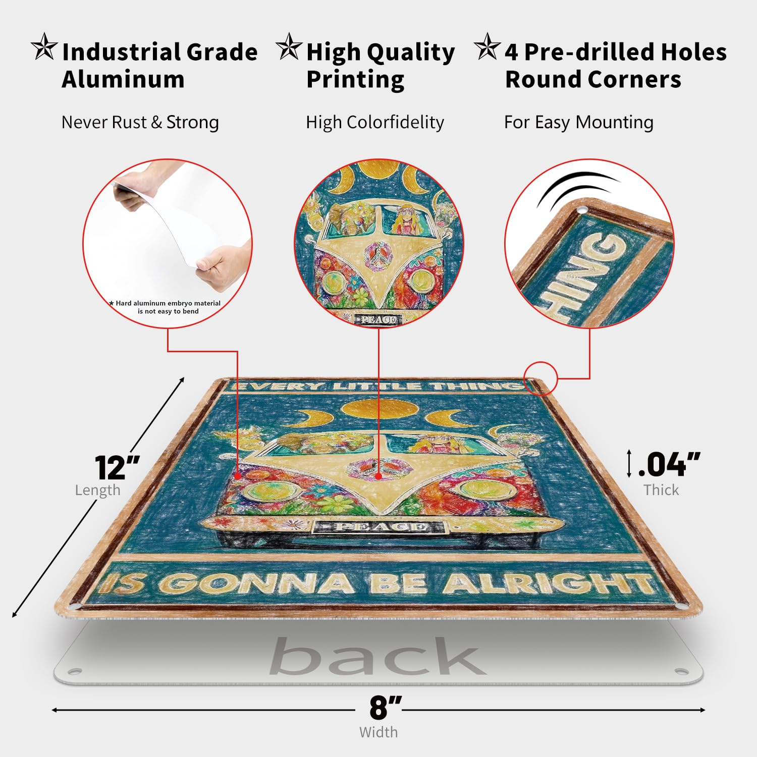 Room Decor Aesthetic A Few Daily Affirmations Motivational Wall Art, 8X12 Inches