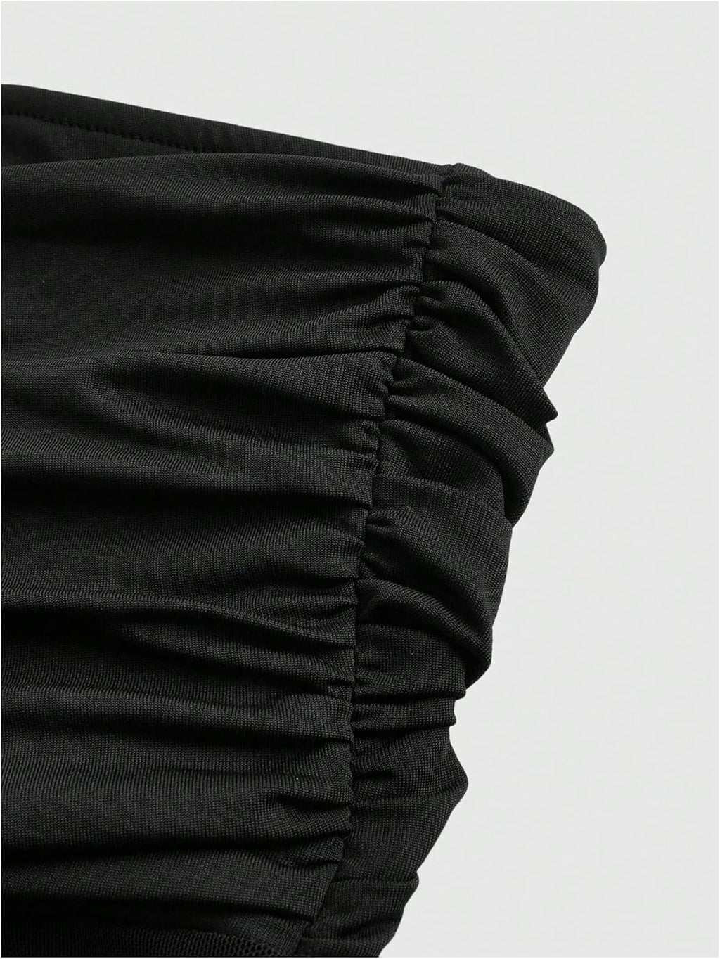 Women's Sheer Ruffle Trim Halter Tops Asymmetrical Hem Ruched Sleeveless Fitted Crop Tops Y2K Party Top