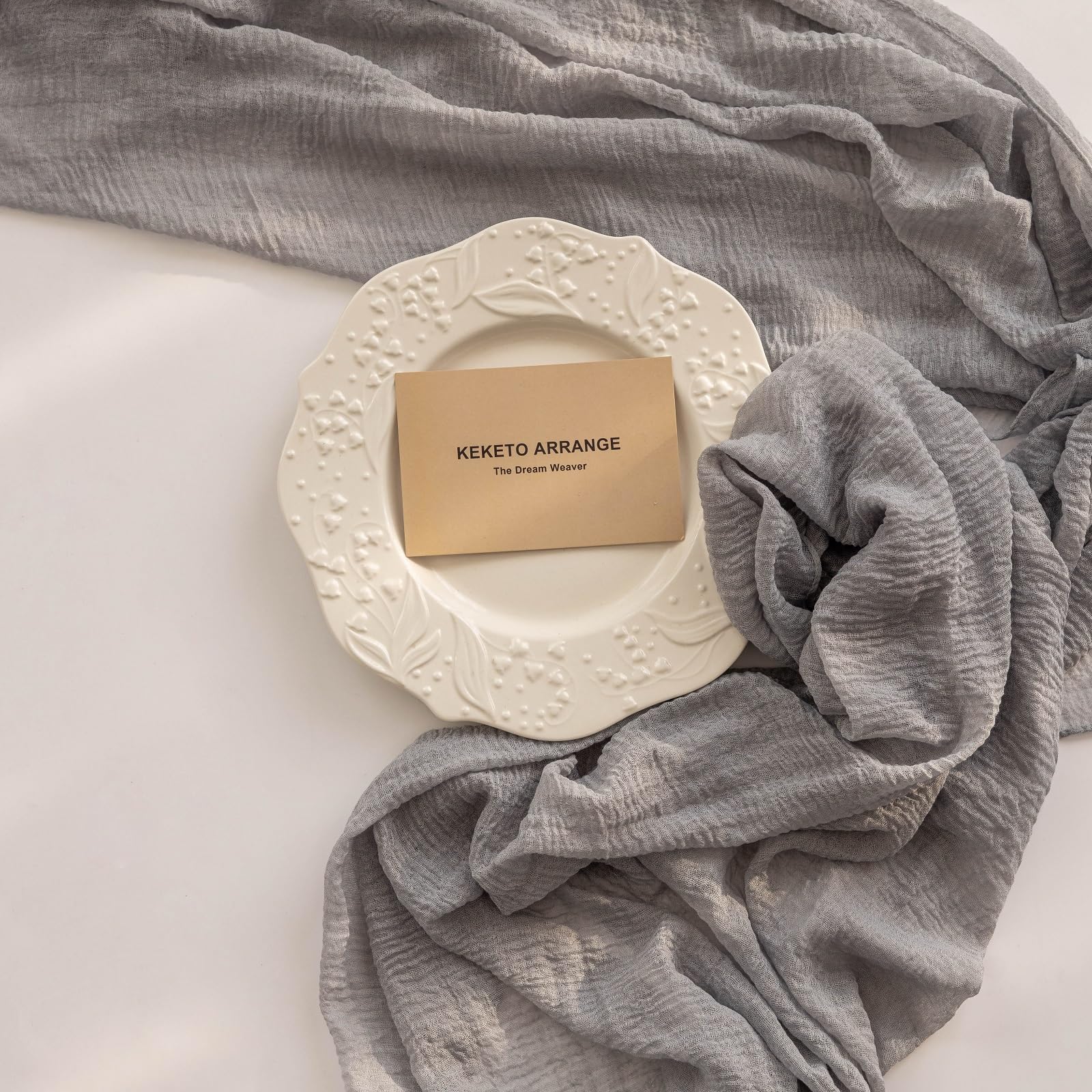 Table Runner Cheese Cloth Rustic Gauze Cheesecloth Table Runner 120 Inch 10 FT Sheer Boho Home Decorations