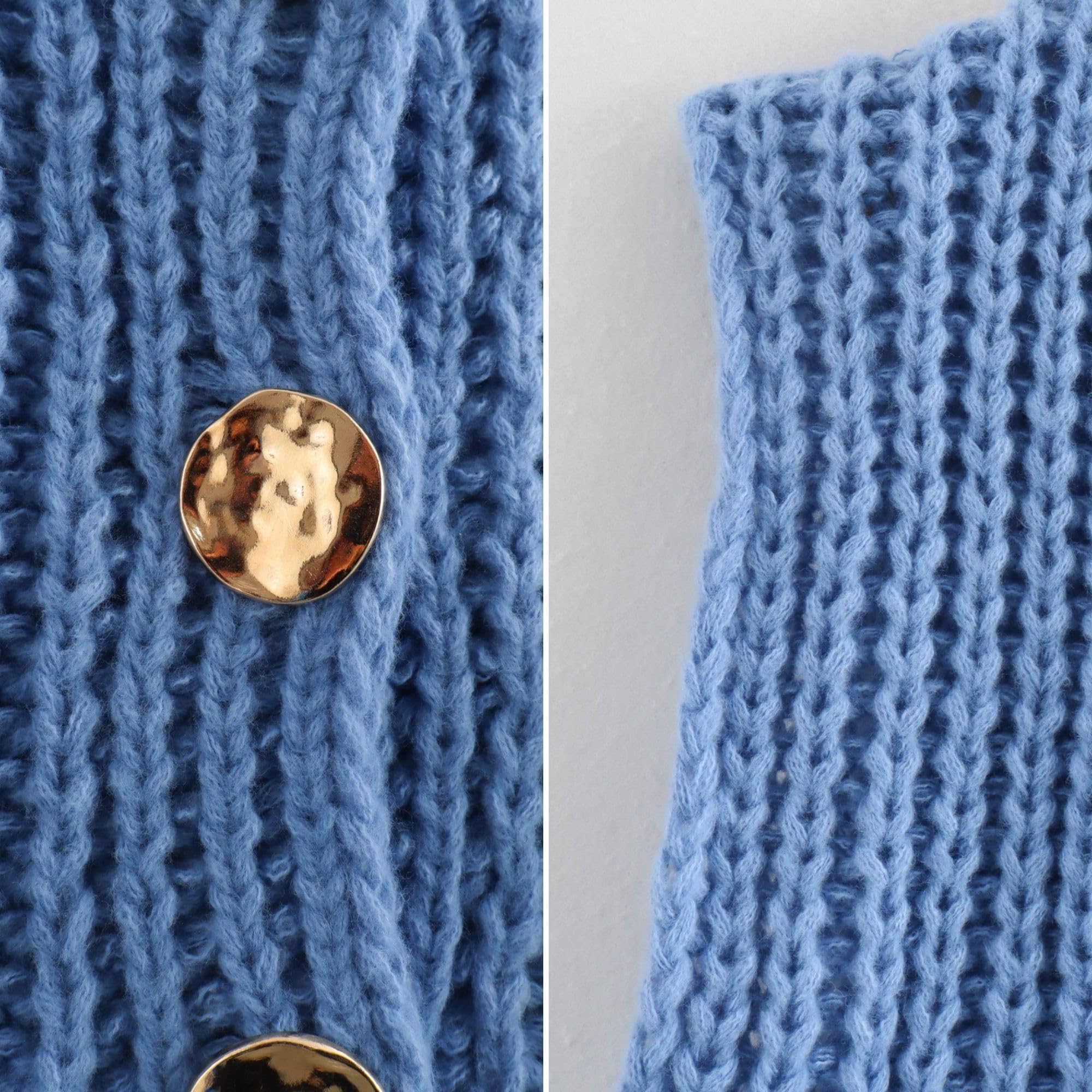 Women's Cropped Sweater Vest Cute Crewneck Button Down Sleeveless Crop Knit Cardigan with Pocket